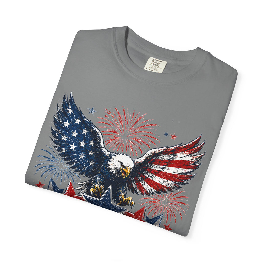 Patriotic Eagle T-Shirt — "Land of the Free, Home of the Brave"
