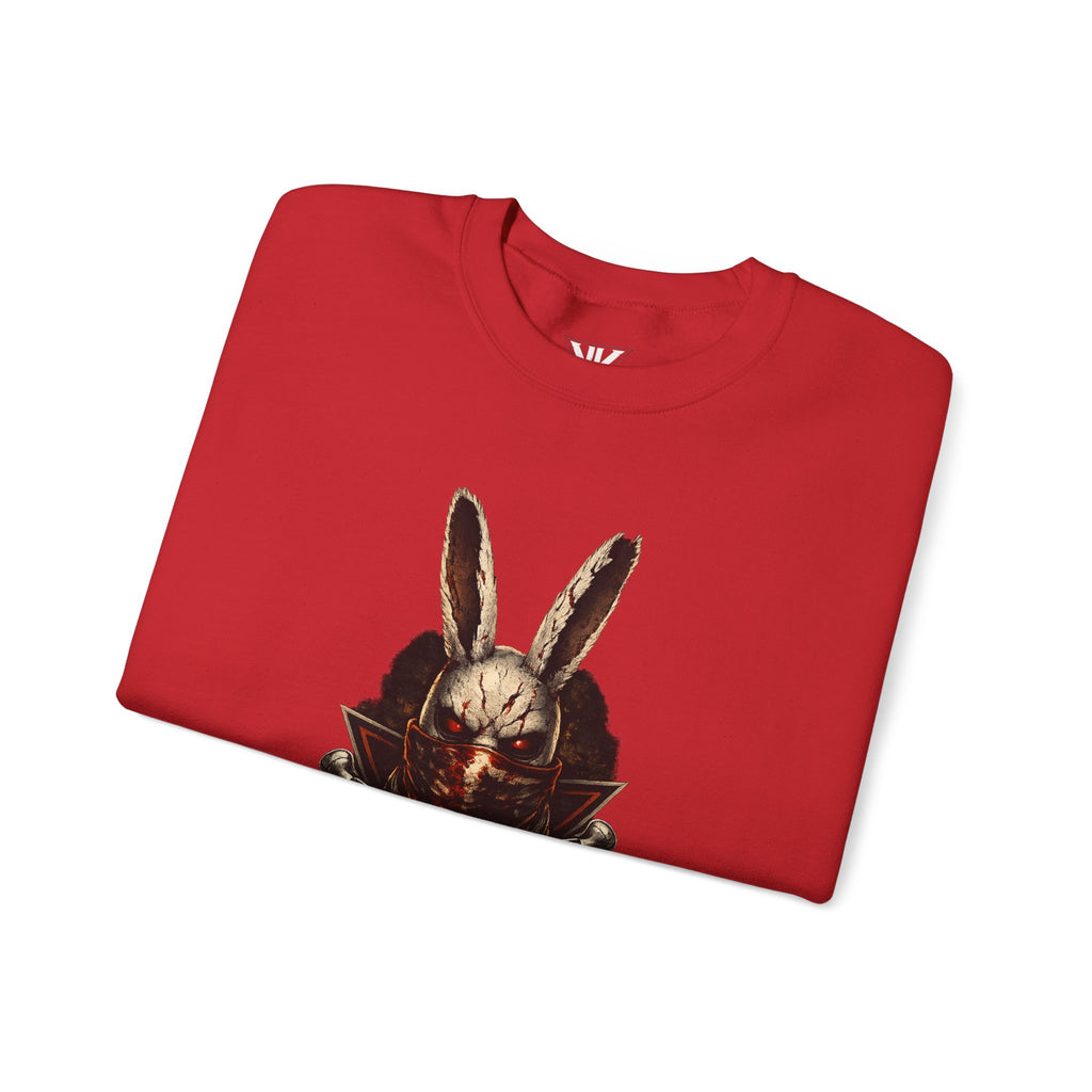 Horror Bunny Graphic Sweatshirt — "Koncept Kartel" Skull Rabbit Crewneck