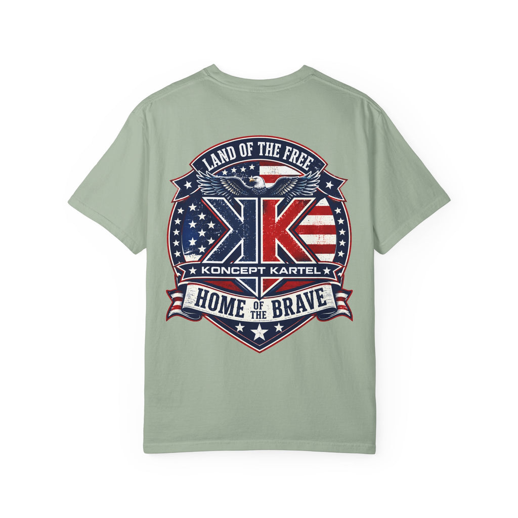 Patriotic Eagle T-Shirt — "Land of the Free, Home of the Brave"