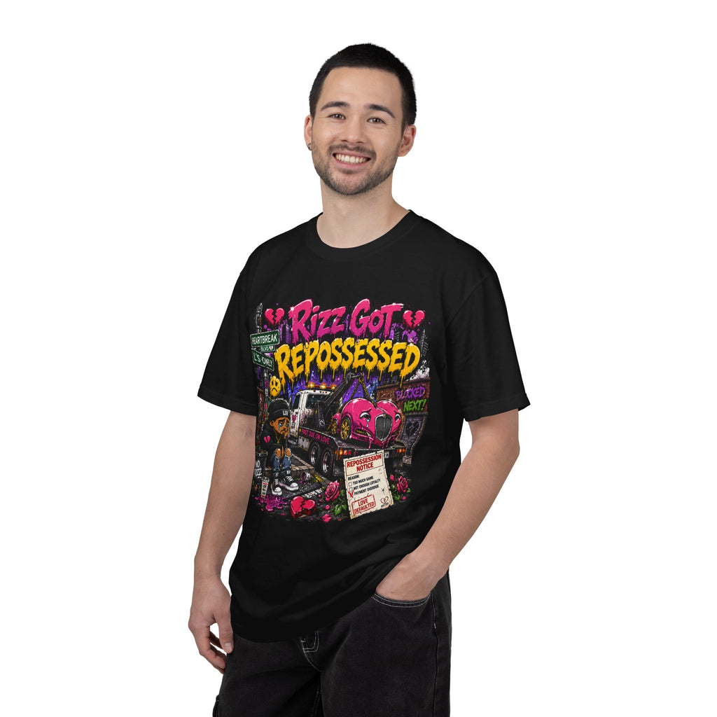 Repossession Comic Art T-Shirt — “Rizz Got Repossessed” Graphic Tee