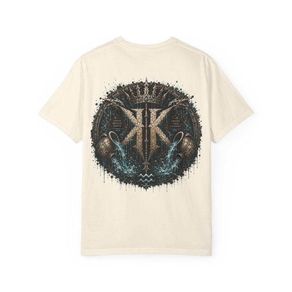 Aquarius Zodiac T-shirt — “Flow Like Water” Astrological Graphic Tee