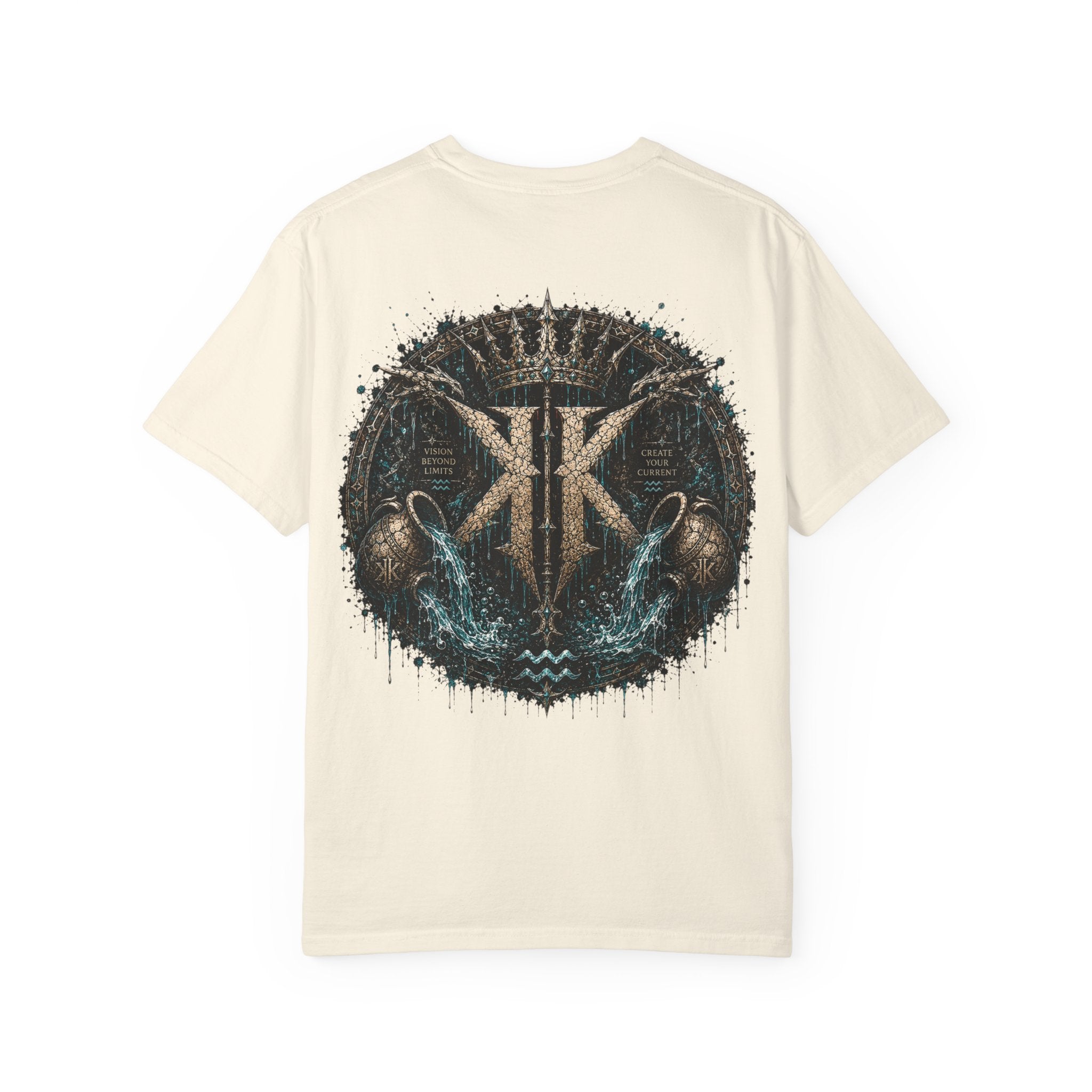 Aquarius Zodiac T-shirt — “Flow Like Water” Astrological Graphic Tee
