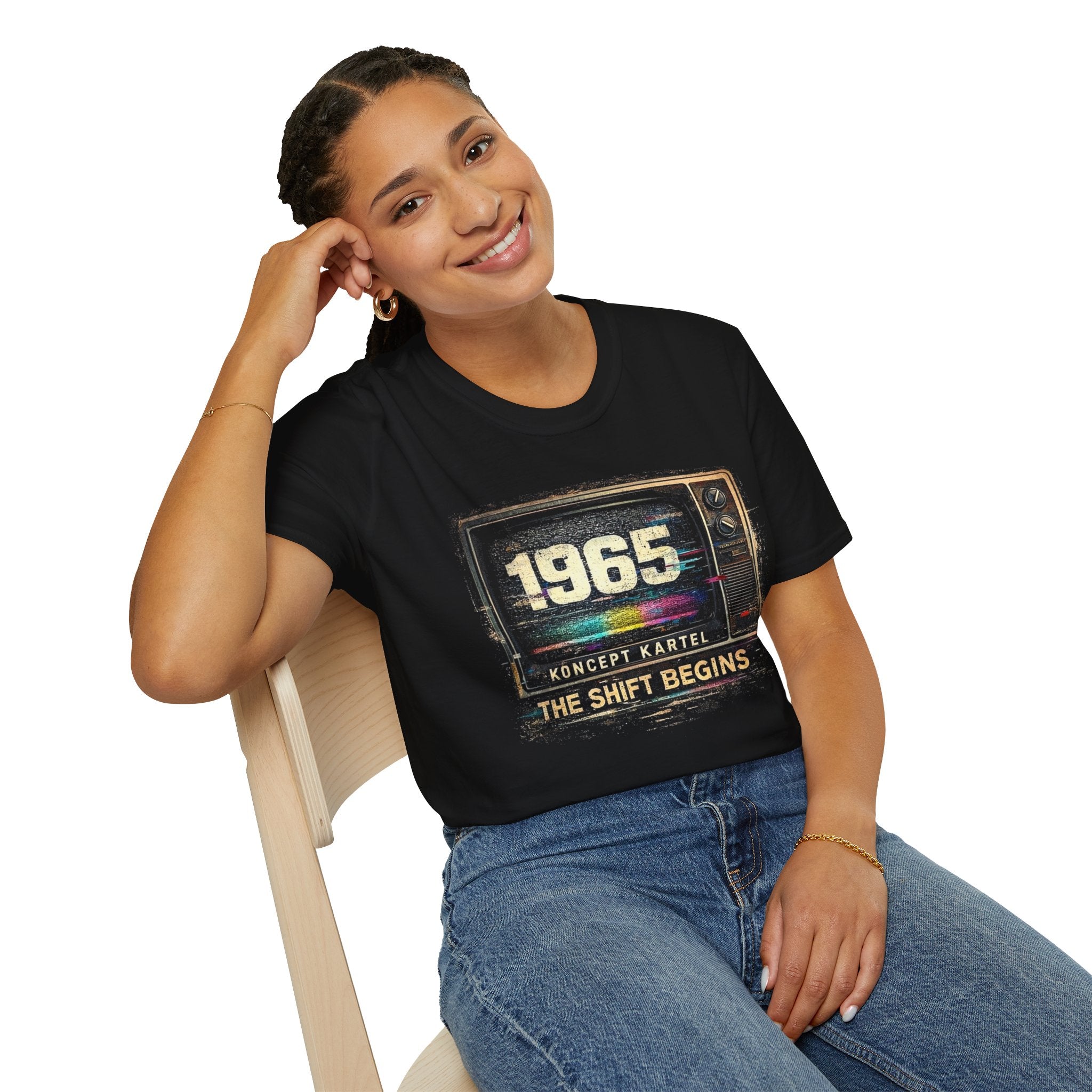 1968 Retro TV T-Shirt – Vintage Color Test Pattern Tee