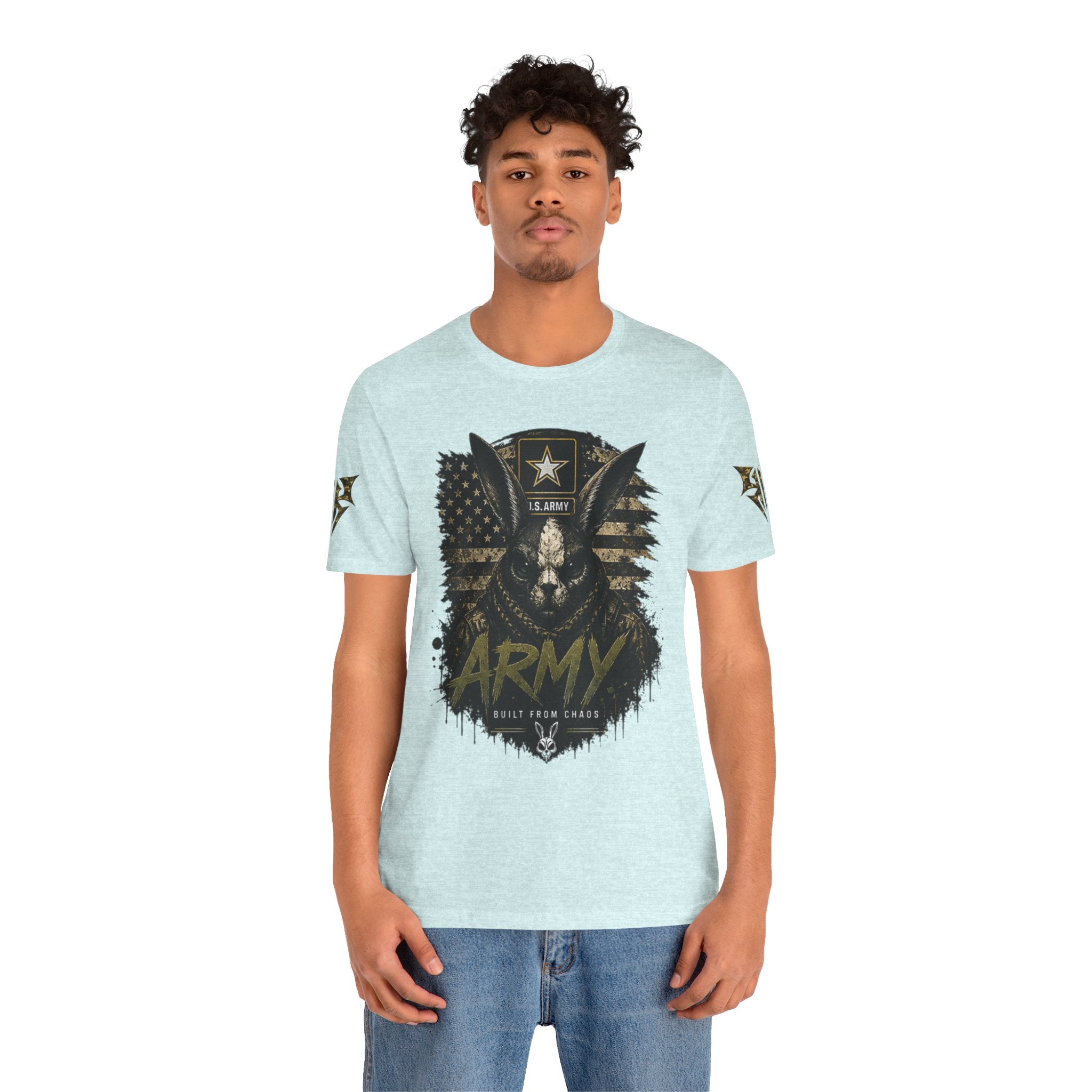 Army We Lead The Way Graphic Tee — Military Skull & Flag T-Shirt