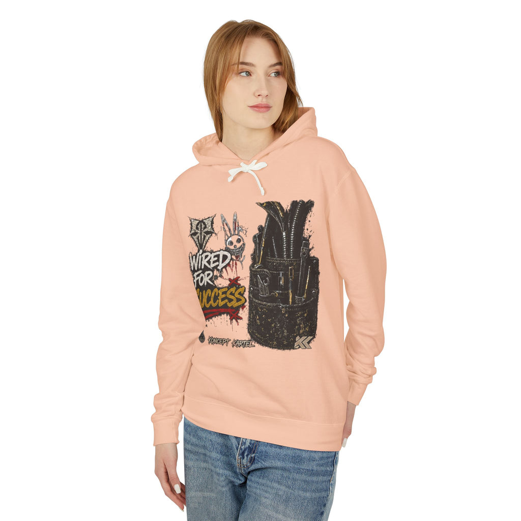 Wired for Success Hoodie — Graphic Lilac Streetwear Sweatshirt