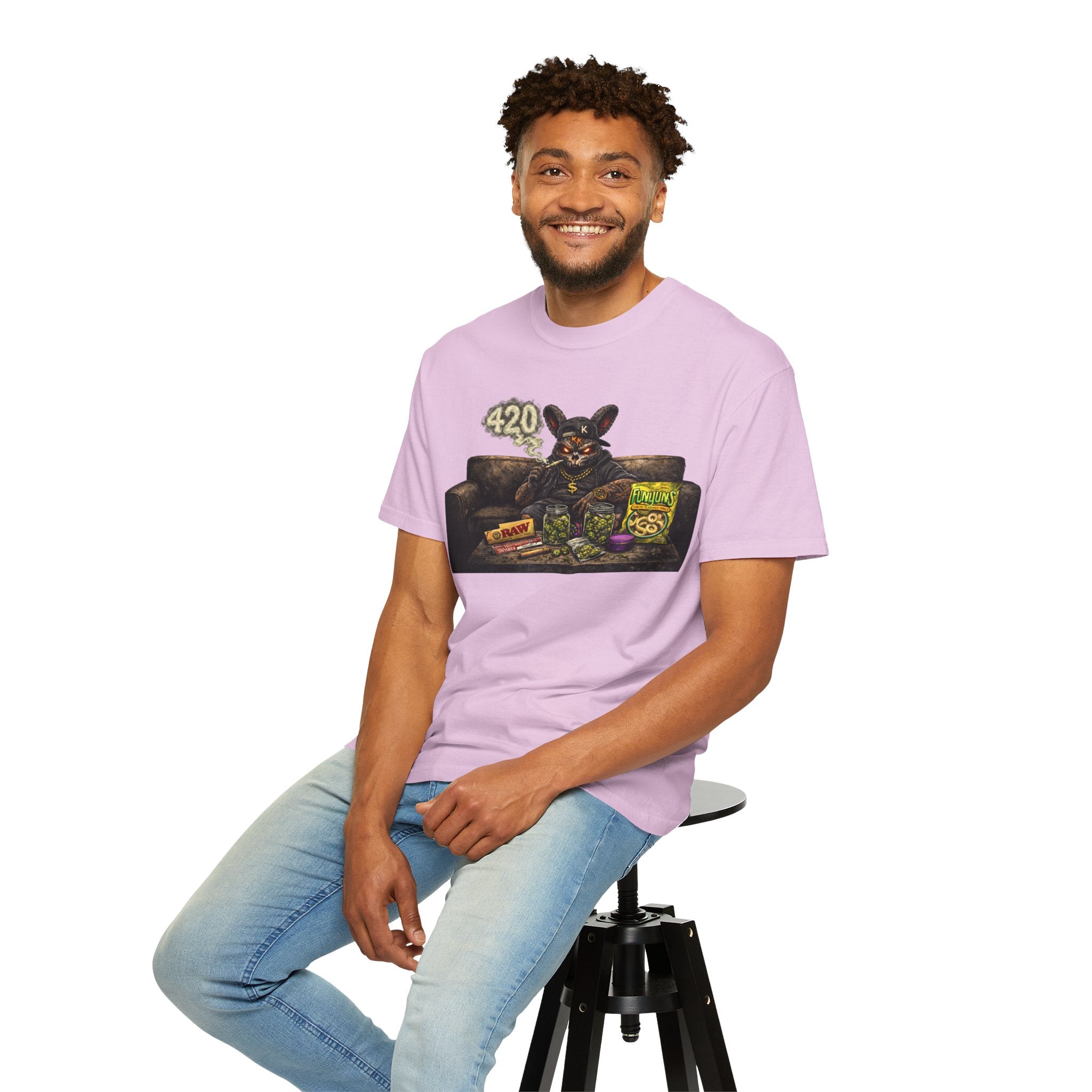 420 Couch Bunny T-Shirt — Stoner Bunny Graphic Tee