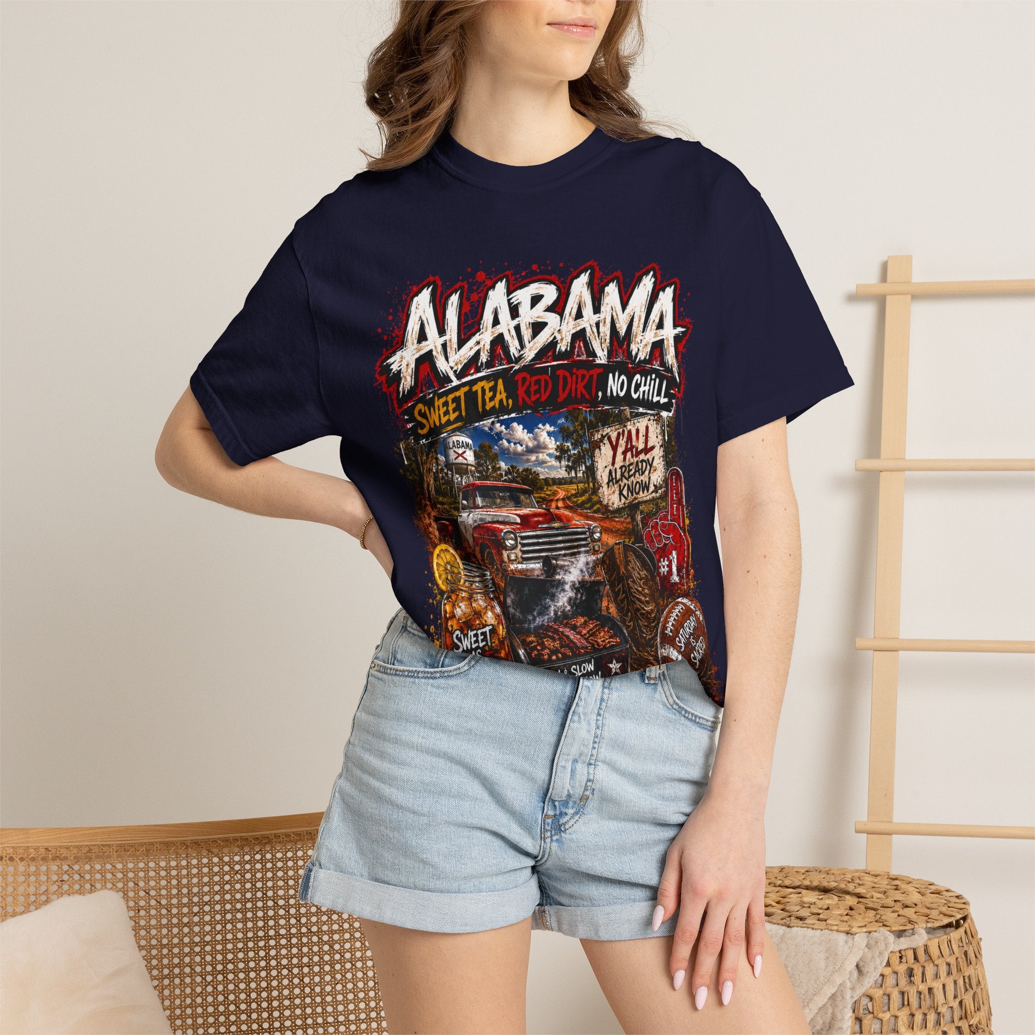 Alabama Vintage Truck T-Shirt — Sweet Tea, No Chill Graphic Tee