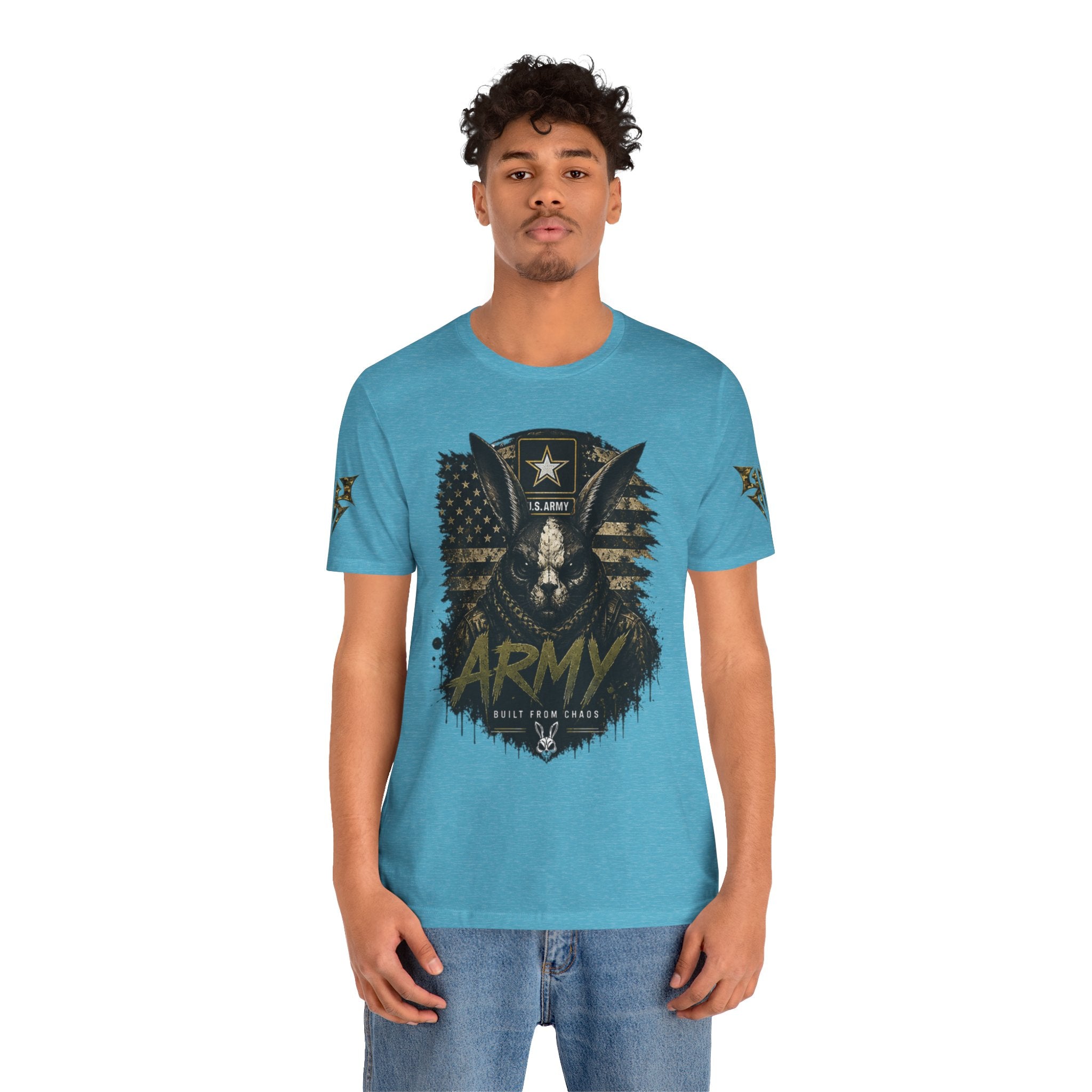 Army We Lead The Way Graphic Tee — Military Skull & Flag T-Shirt