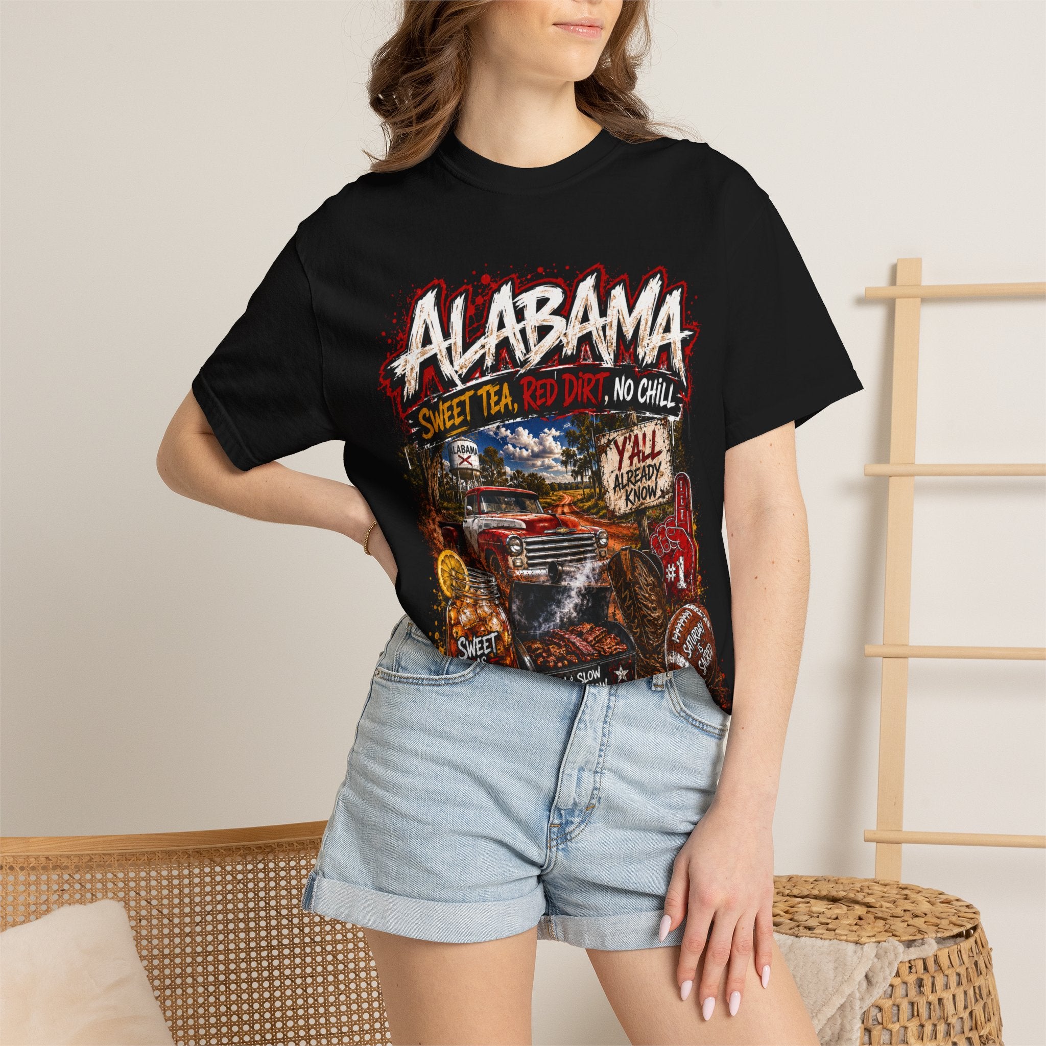 Alabama Vintage Truck T-Shirt — Sweet Tea, No Chill Graphic Tee