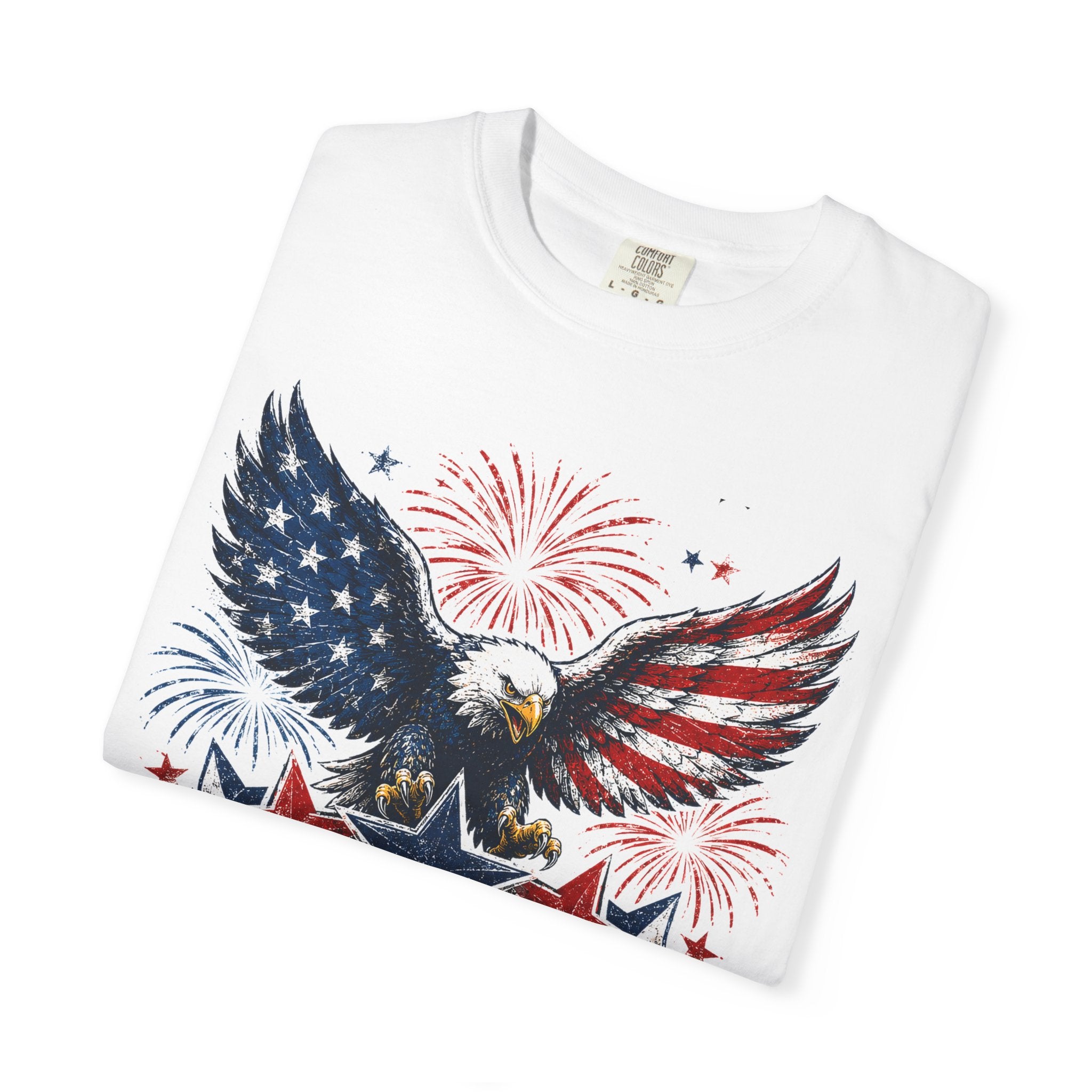 Patriotic Eagle T-Shirt — "Land of the Free, Home of the Brave"