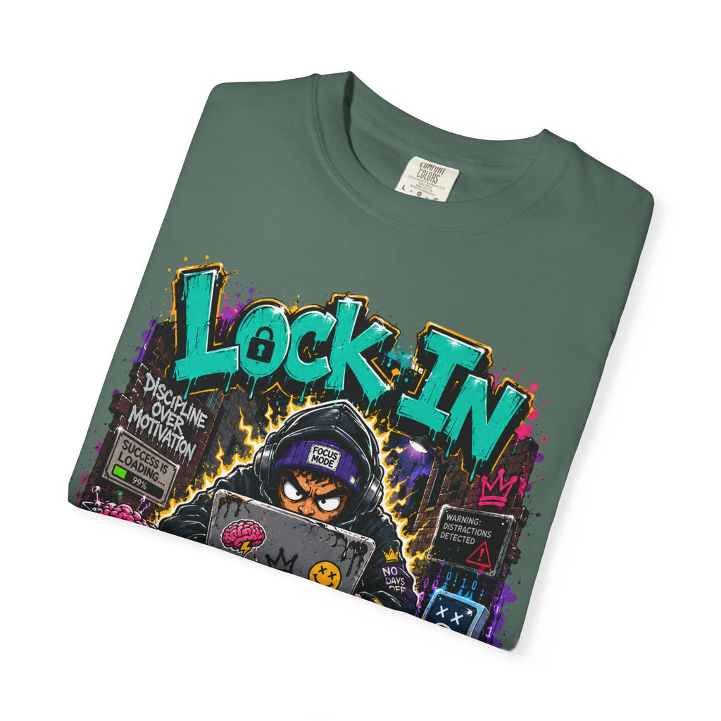 Lock In or Log Out Tee — Gamer Hacker Graphic T-Shirt