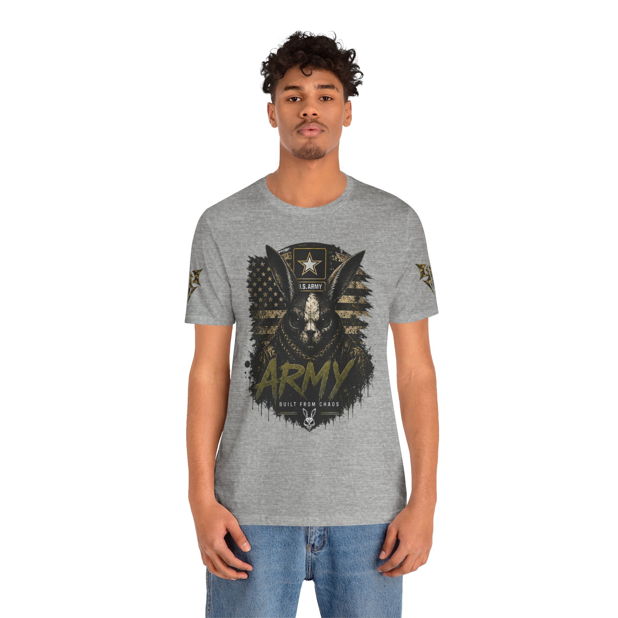 Army We Lead The Way Graphic Tee — Military Skull & Flag T-Shirt