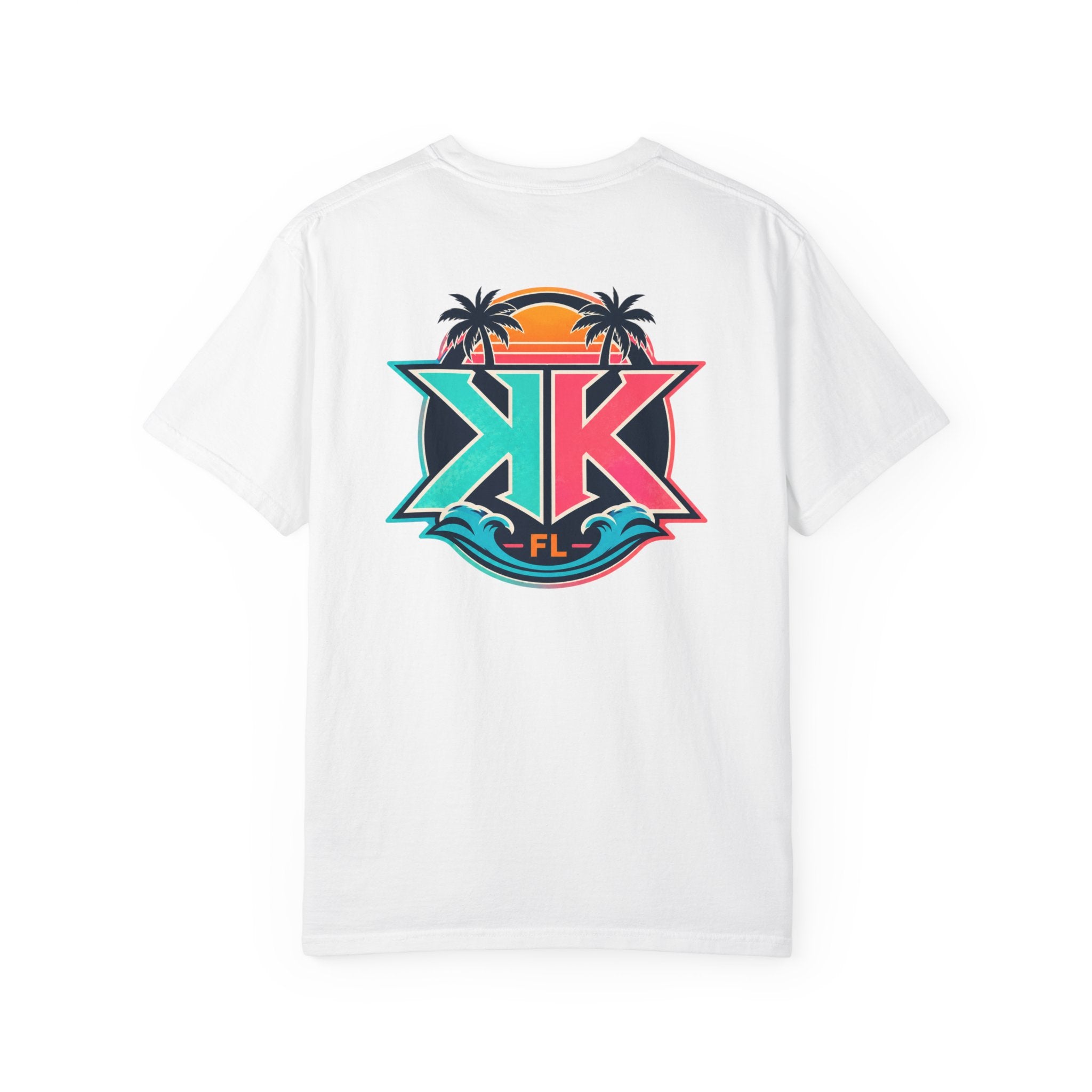 Florida Retro Vacation T-Shirt — Neon Beach Alligator Design