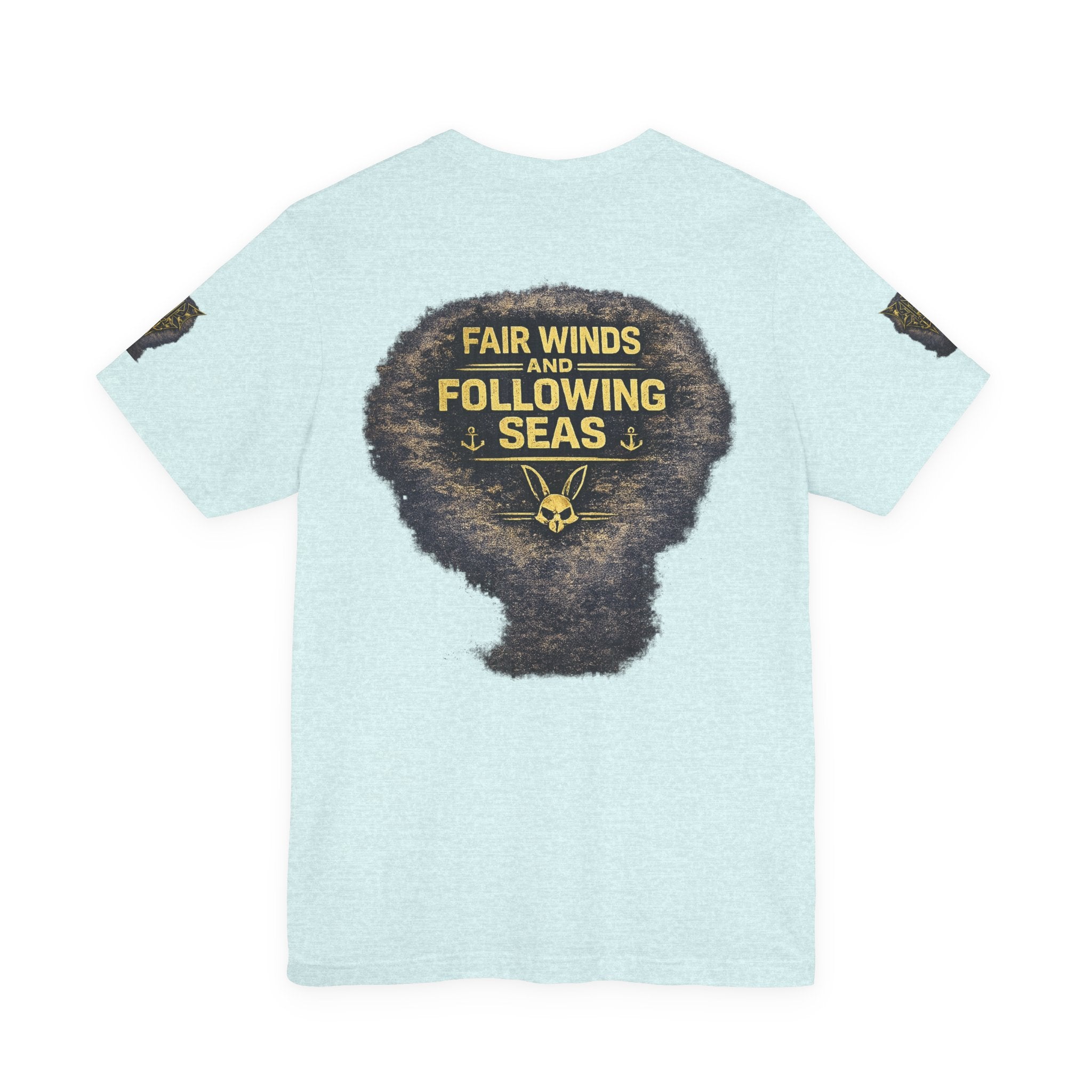 Navy 'Silence Is Power' Skull Anchor Tee — Fair Winds & Following Seas Back Graphic