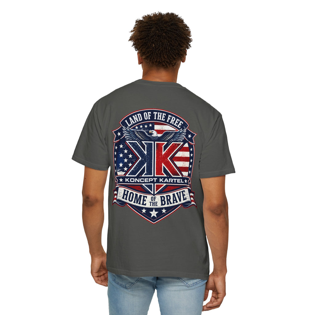 Patriotic Eagle T-Shirt — "Land of the Free, Home of the Brave"