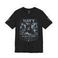 Navy 'Silence Is Power' Skull Anchor Tee — Fair Winds & Following Seas Back Graphic