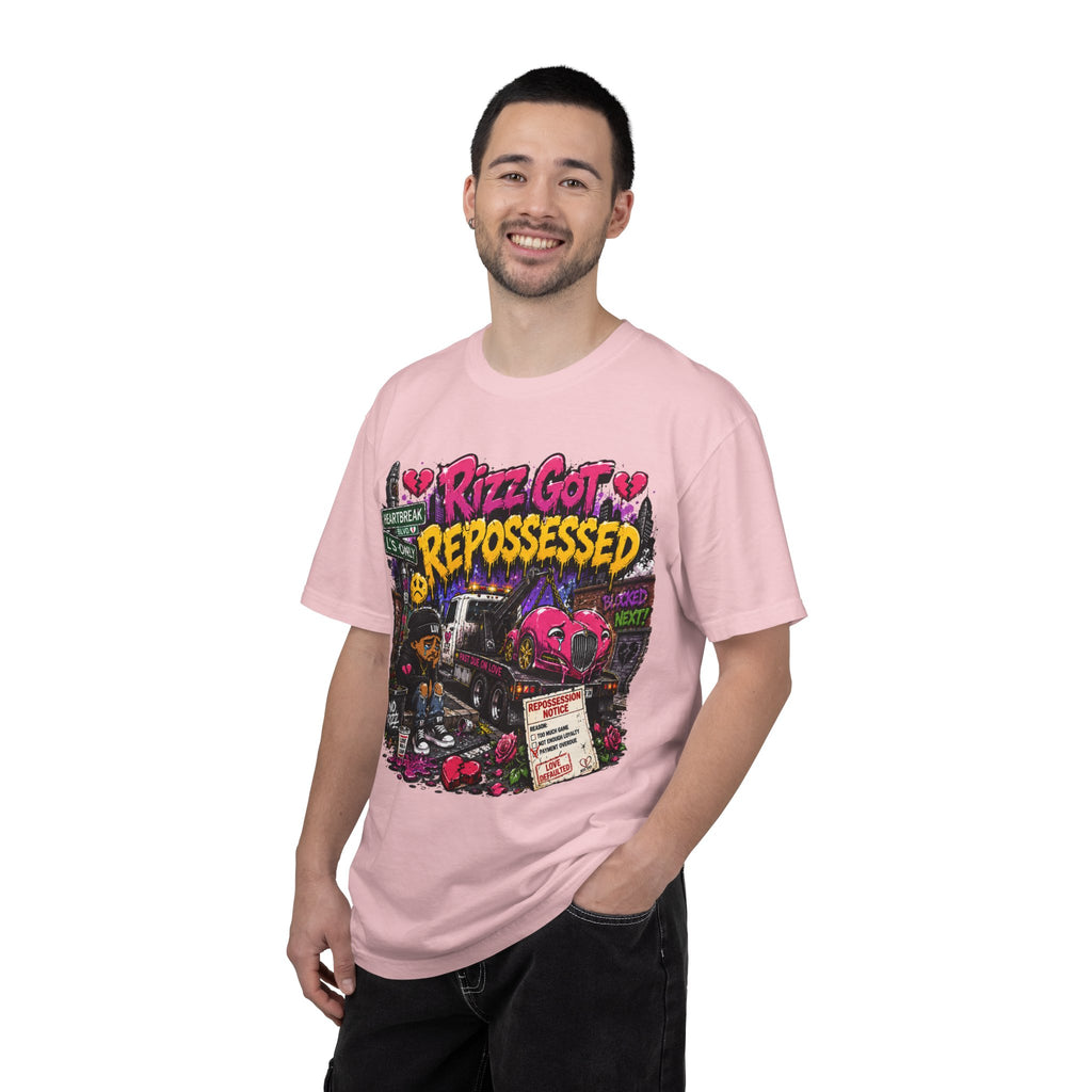 Repossession Comic Art T-Shirt — “Rizz Got Repossessed” Graphic Tee