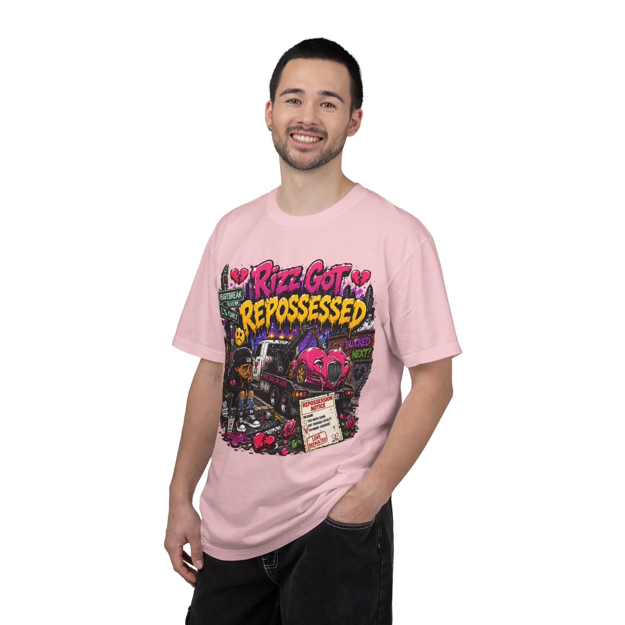 Repossession Comic Art T-Shirt — “Rizz Got Repossessed” Graphic Tee