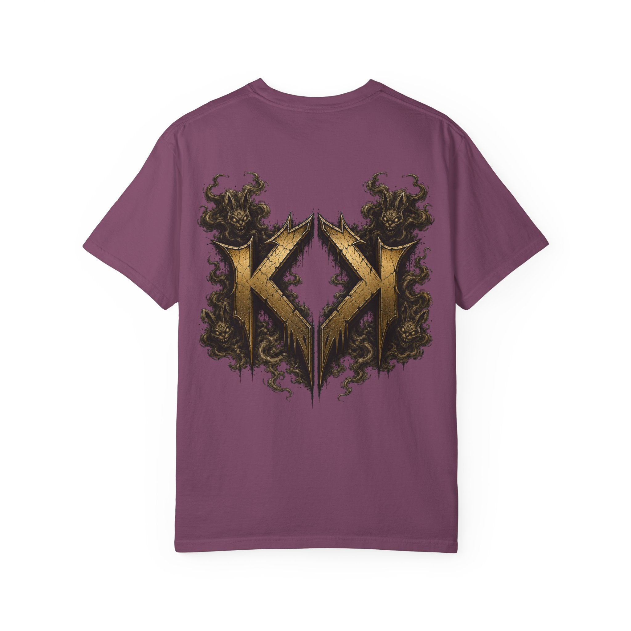 Bass Ackwards Graphic T‑Shirt — Heavy Metal Band Skull Design