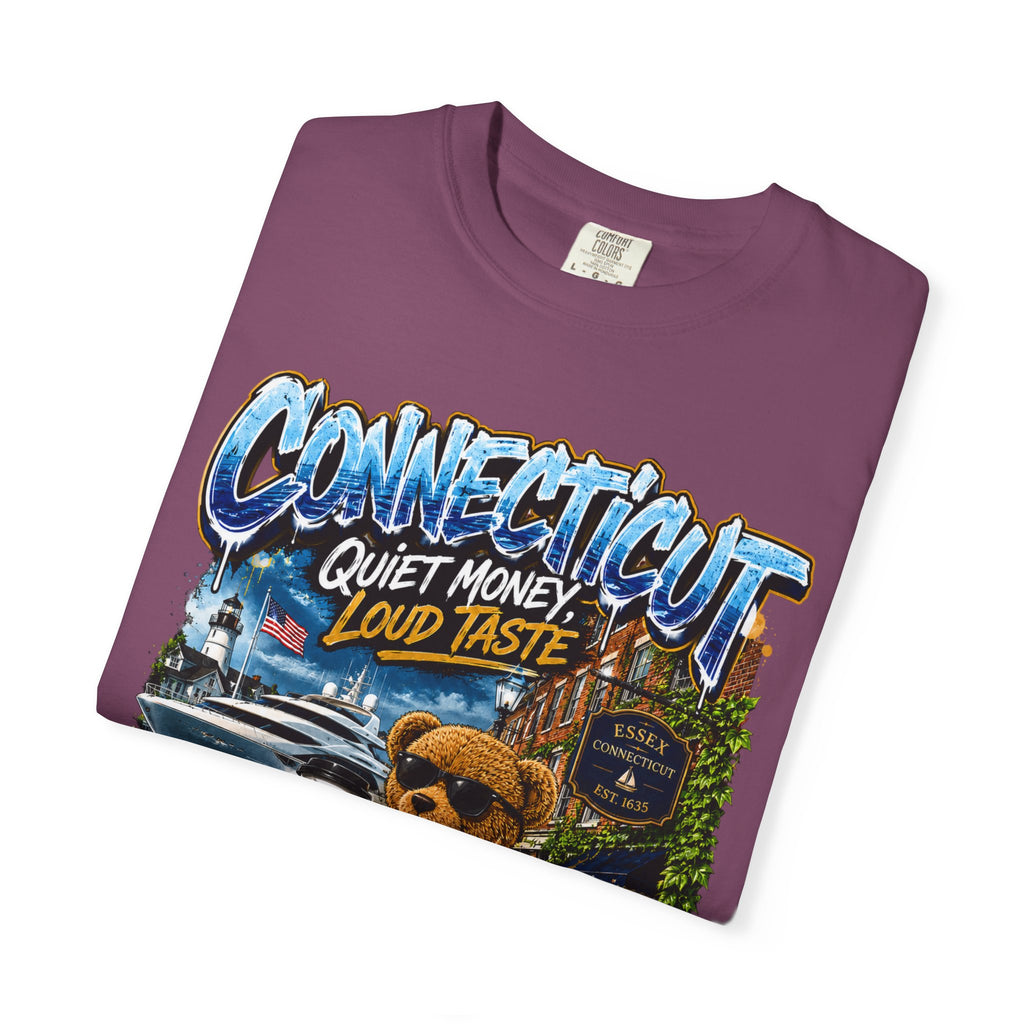 Connecticut Bear Vintage T-Shirt — "Quiet Money, Loud Taste" Graphic Tee