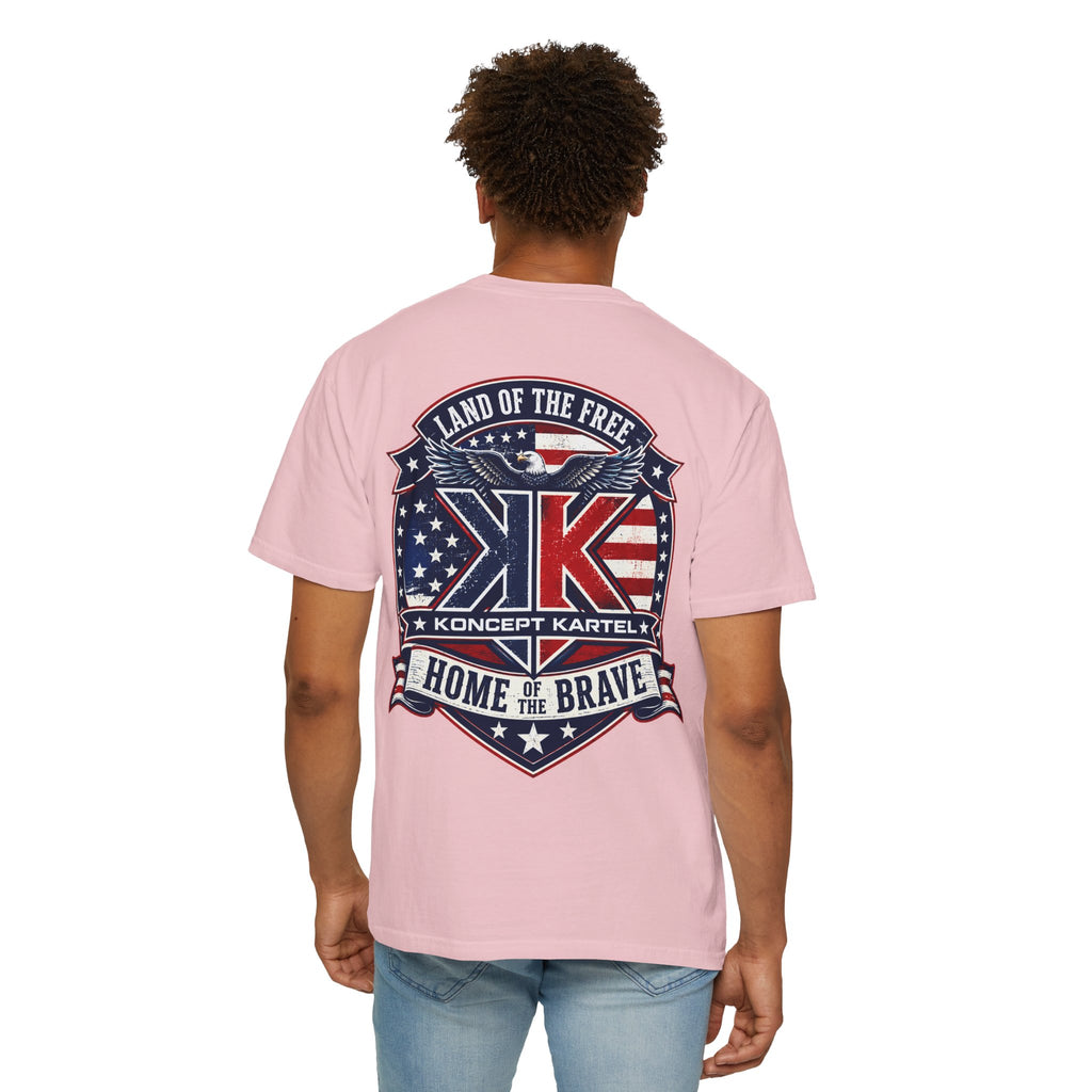Patriotic Eagle T-Shirt — "Land of the Free, Home of the Brave"