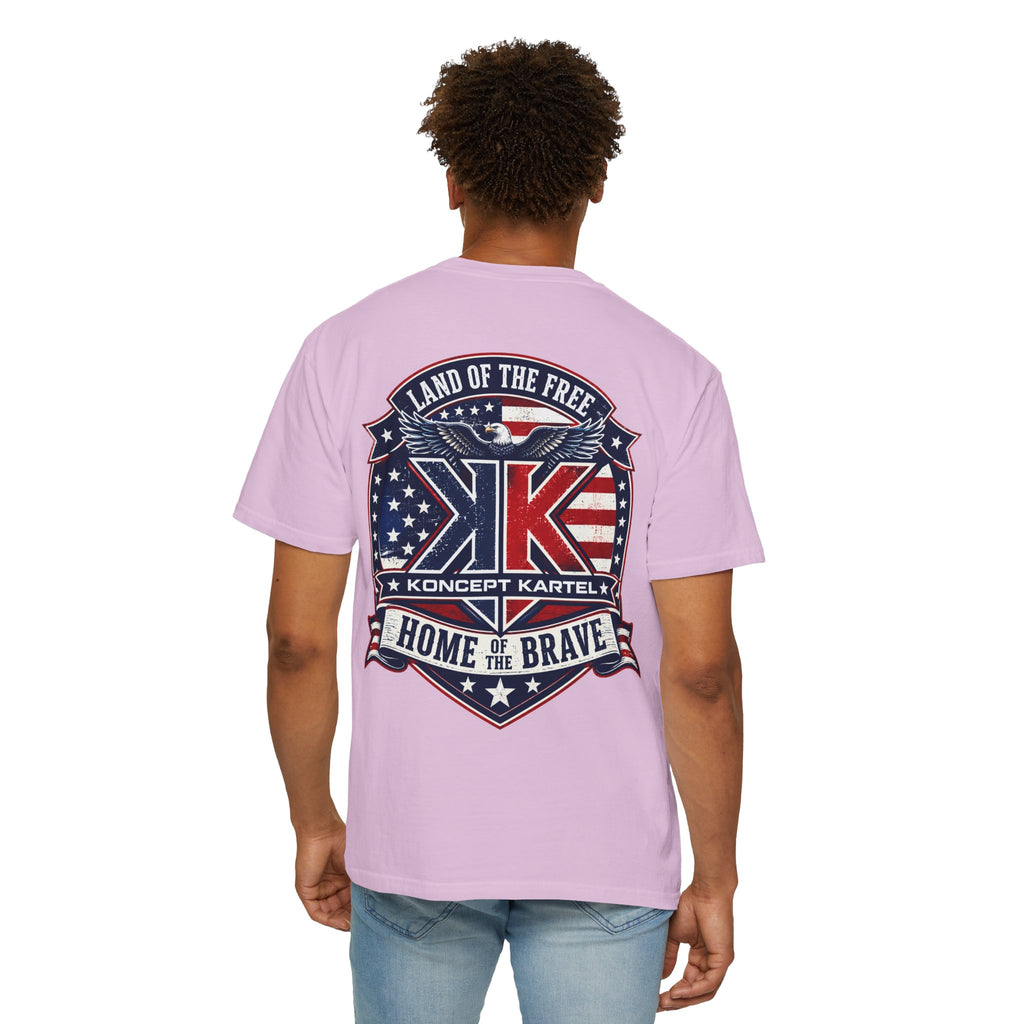 Patriotic Eagle T-Shirt — "Land of the Free, Home of the Brave"