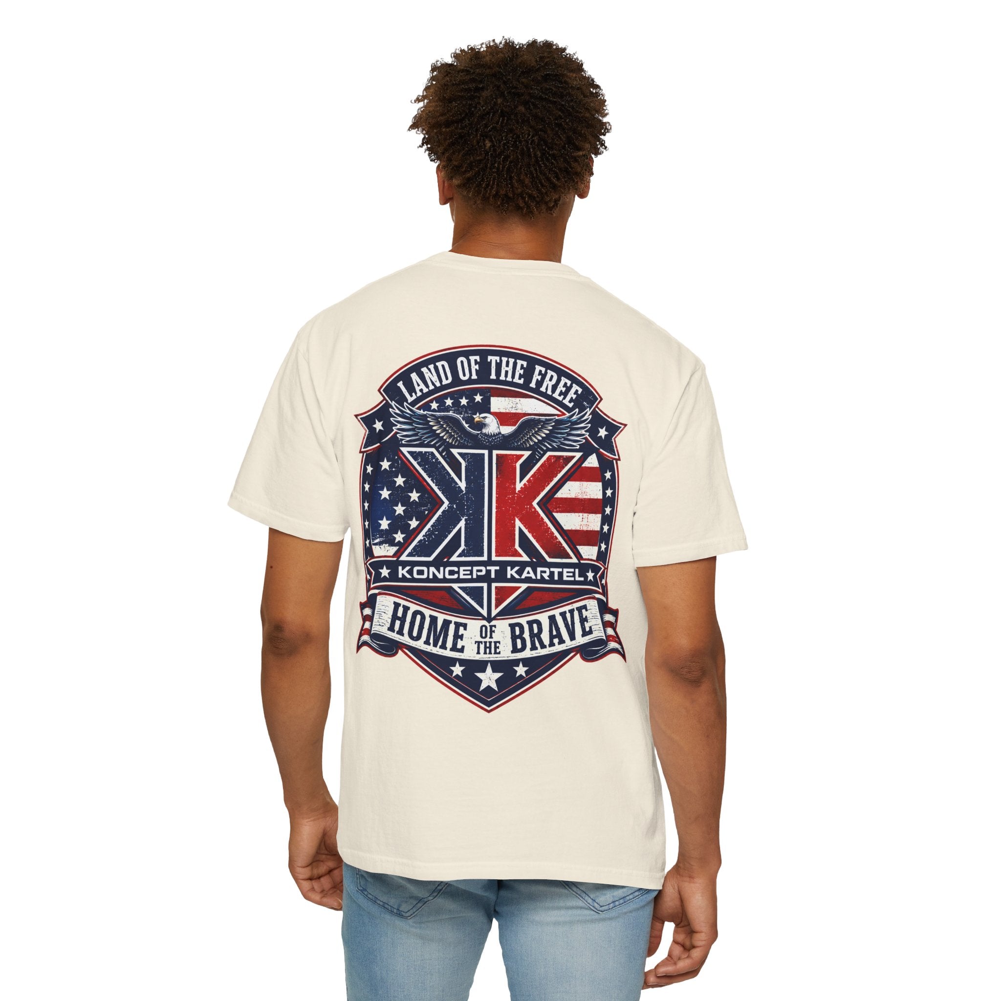 Patriotic Eagle T-Shirt — "Land of the Free, Home of the Brave"