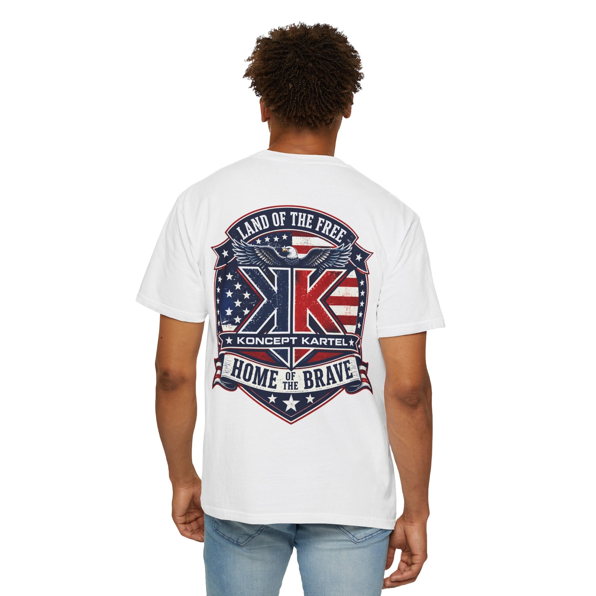 Patriotic Eagle T-Shirt — "Land of the Free, Home of the Brave"