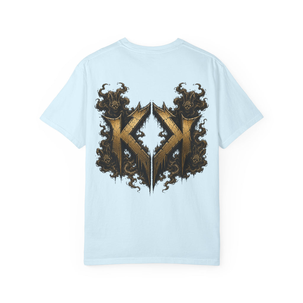 Bass Ackwards Graphic T‑Shirt — Heavy Metal Band Skull Design