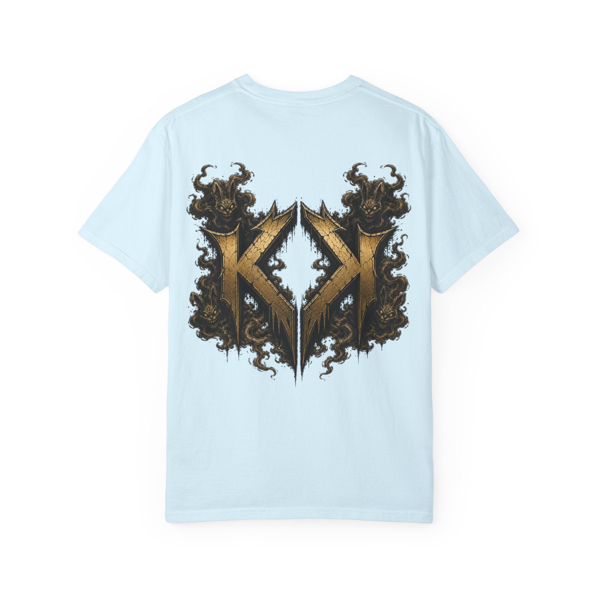 Bass Ackwards Graphic T‑Shirt — Heavy Metal Band Skull Design