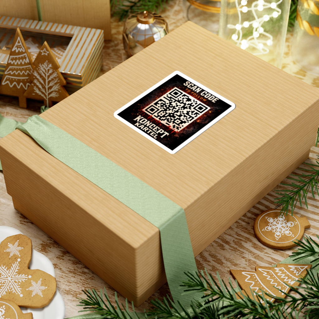 QR Code Sticker — "Scan Code to Follow" Koncept Kartel Promotional Sticker