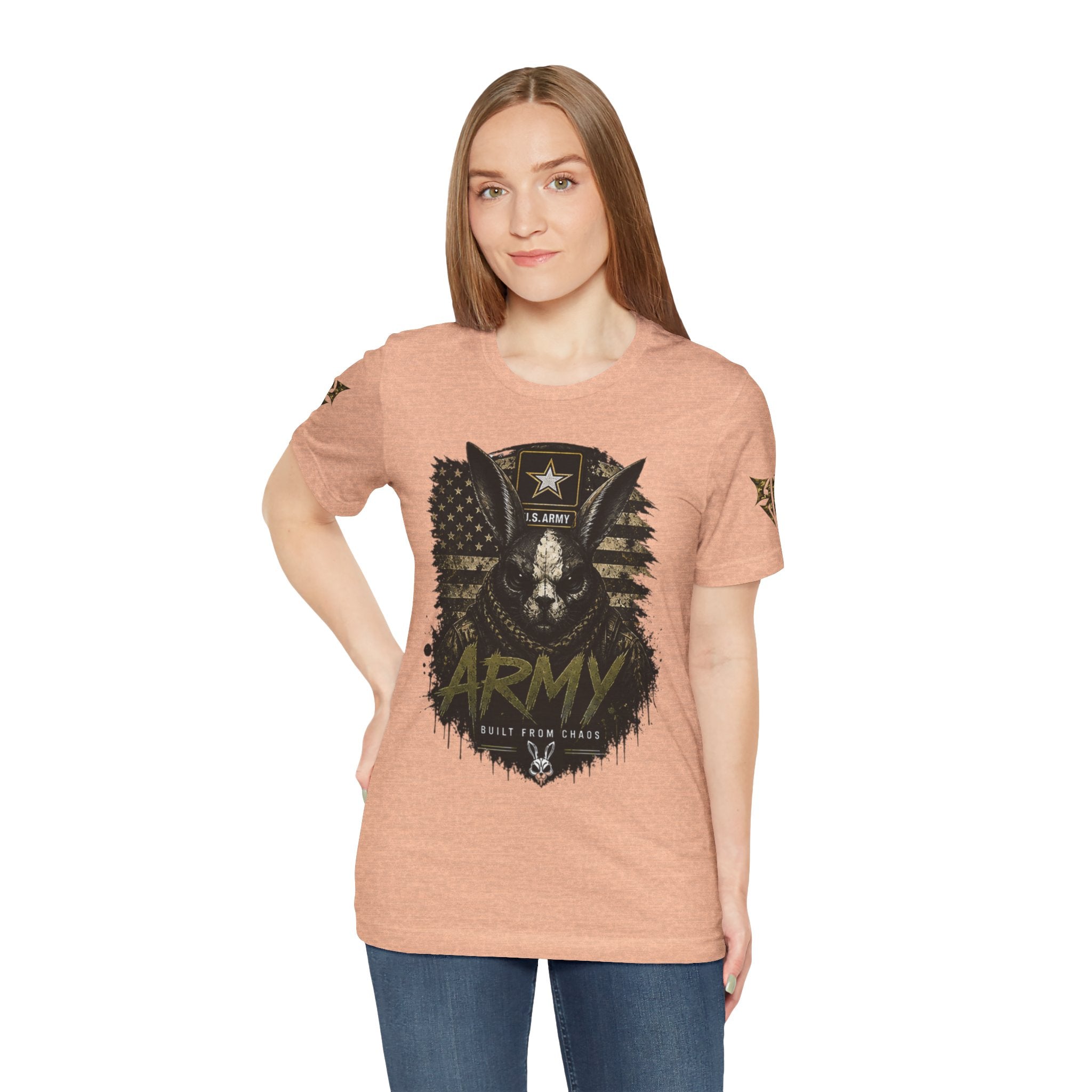 Army We Lead The Way Graphic Tee — Military Skull & Flag T-Shirt