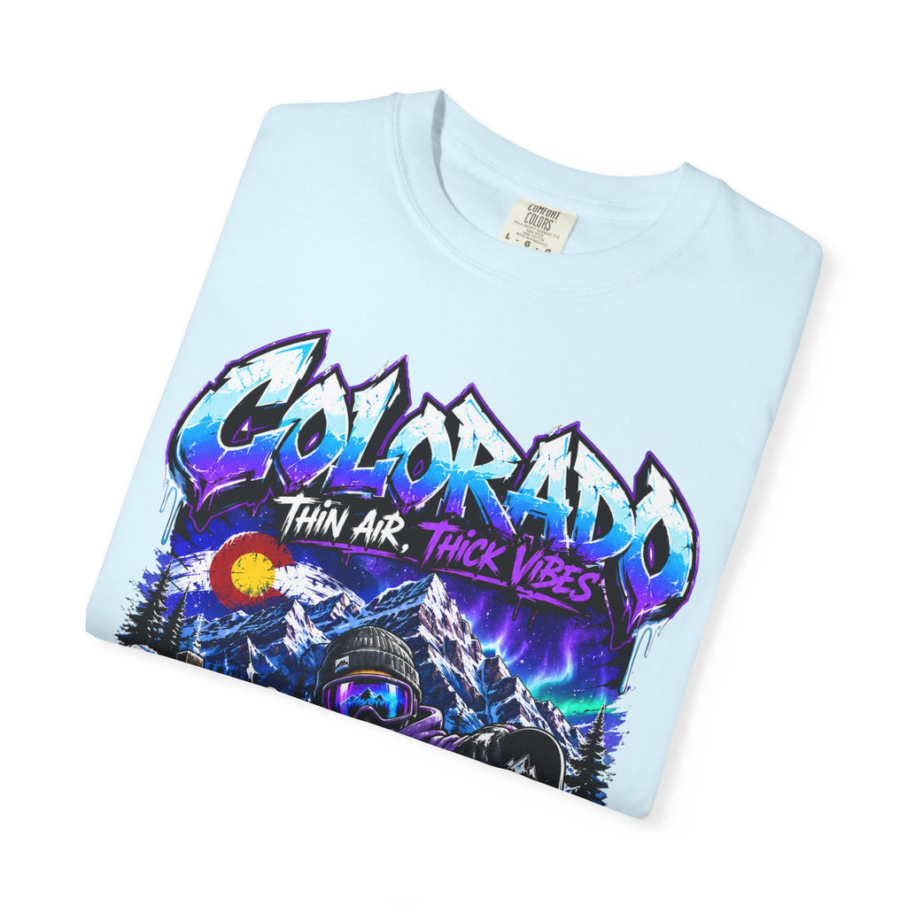 Colorado Ski & Snowboard T-Shirt — Think Air, Thick Vibes Graphic Tee