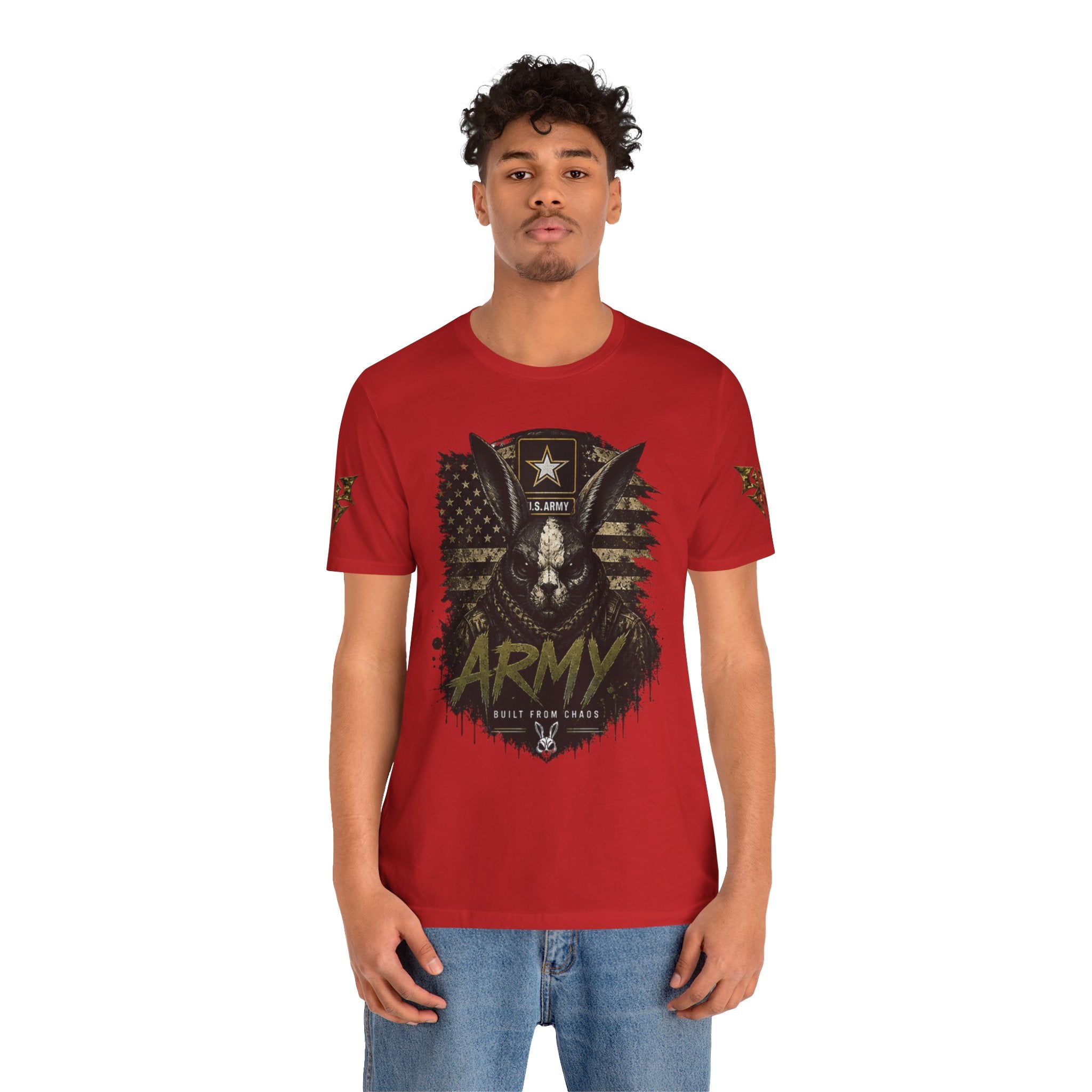Army We Lead The Way Graphic Tee — Military Skull & Flag T-Shirt