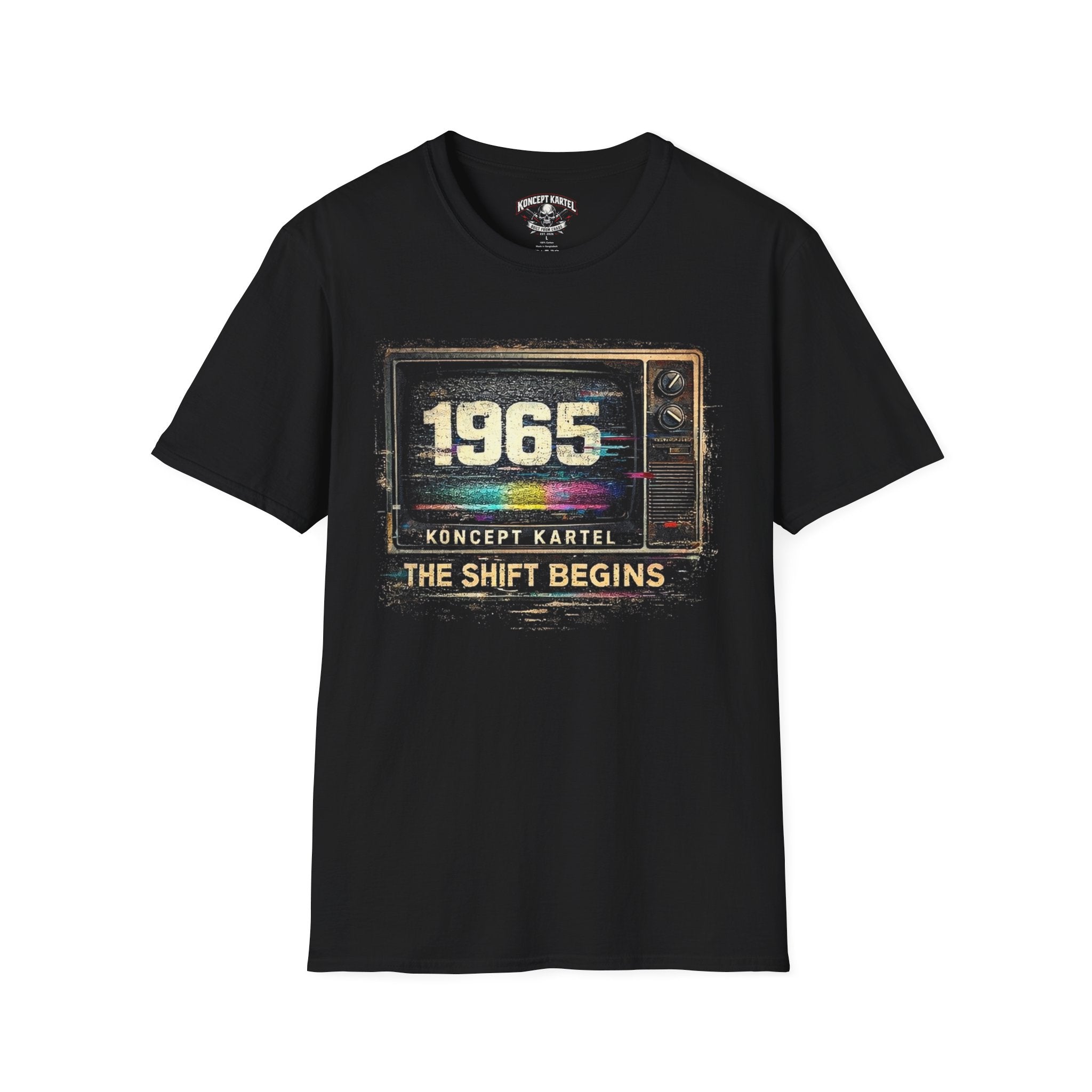 1968 Retro TV T-Shirt – Vintage Color Test Pattern Tee