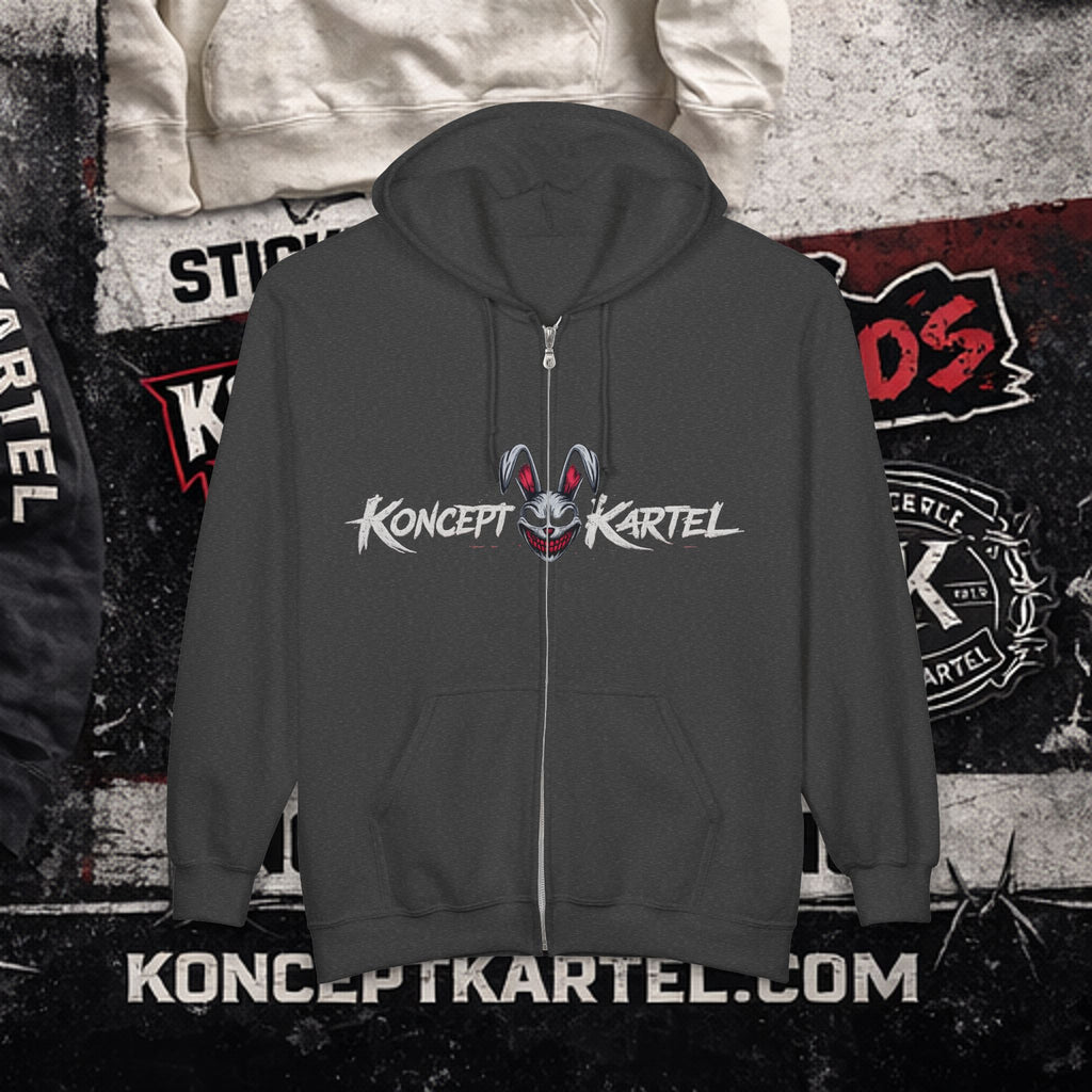 Zip Hoodie — Koncept Kartel 'Dirty Hands Clean Money' Graphic Zip-Up