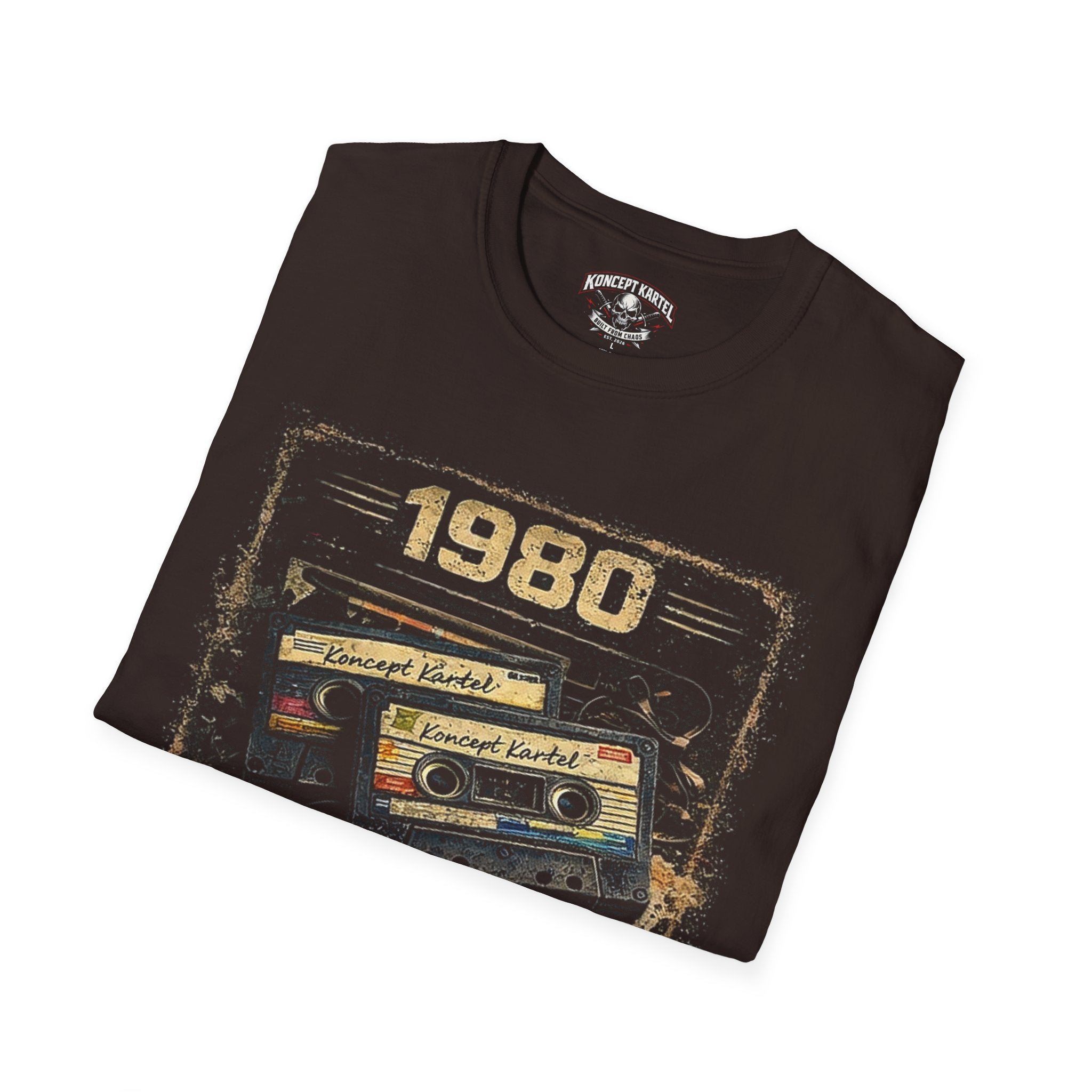 1980 Retro Cassette T-Shirt — Gen X Vintage Music Tee
