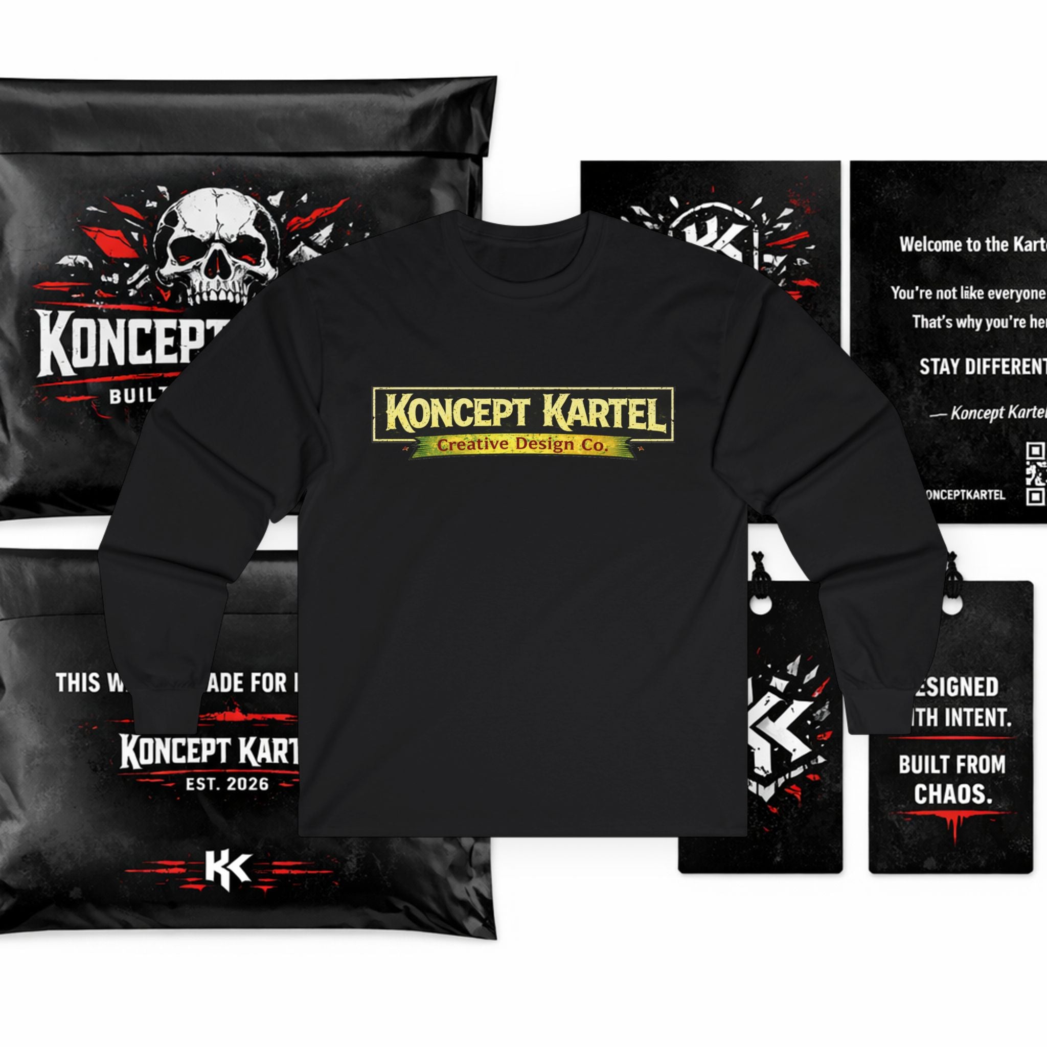 Koncept Kartel Logo Long Sleeve Tee — Creative Design Co. Graphic Shirt