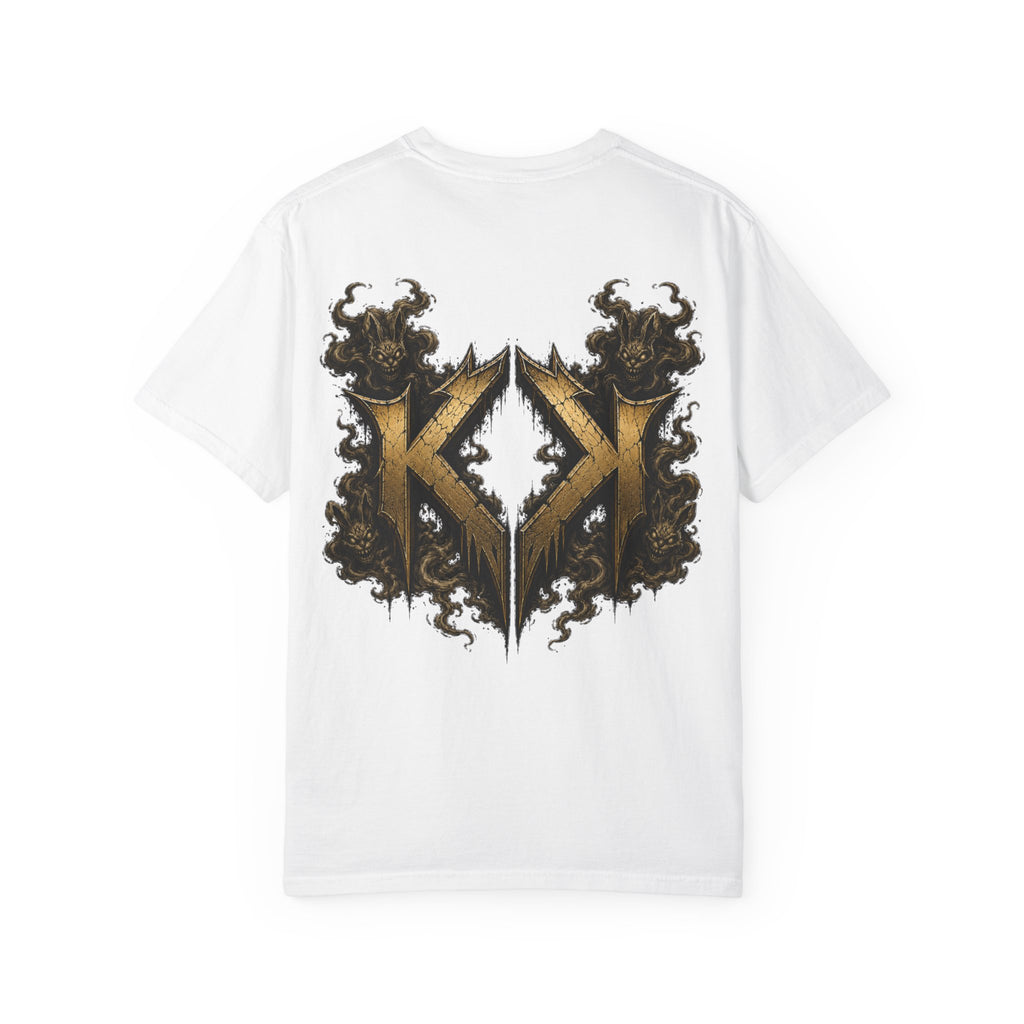 Bass Ackwards Graphic T‑Shirt — Heavy Metal Band Skull Design