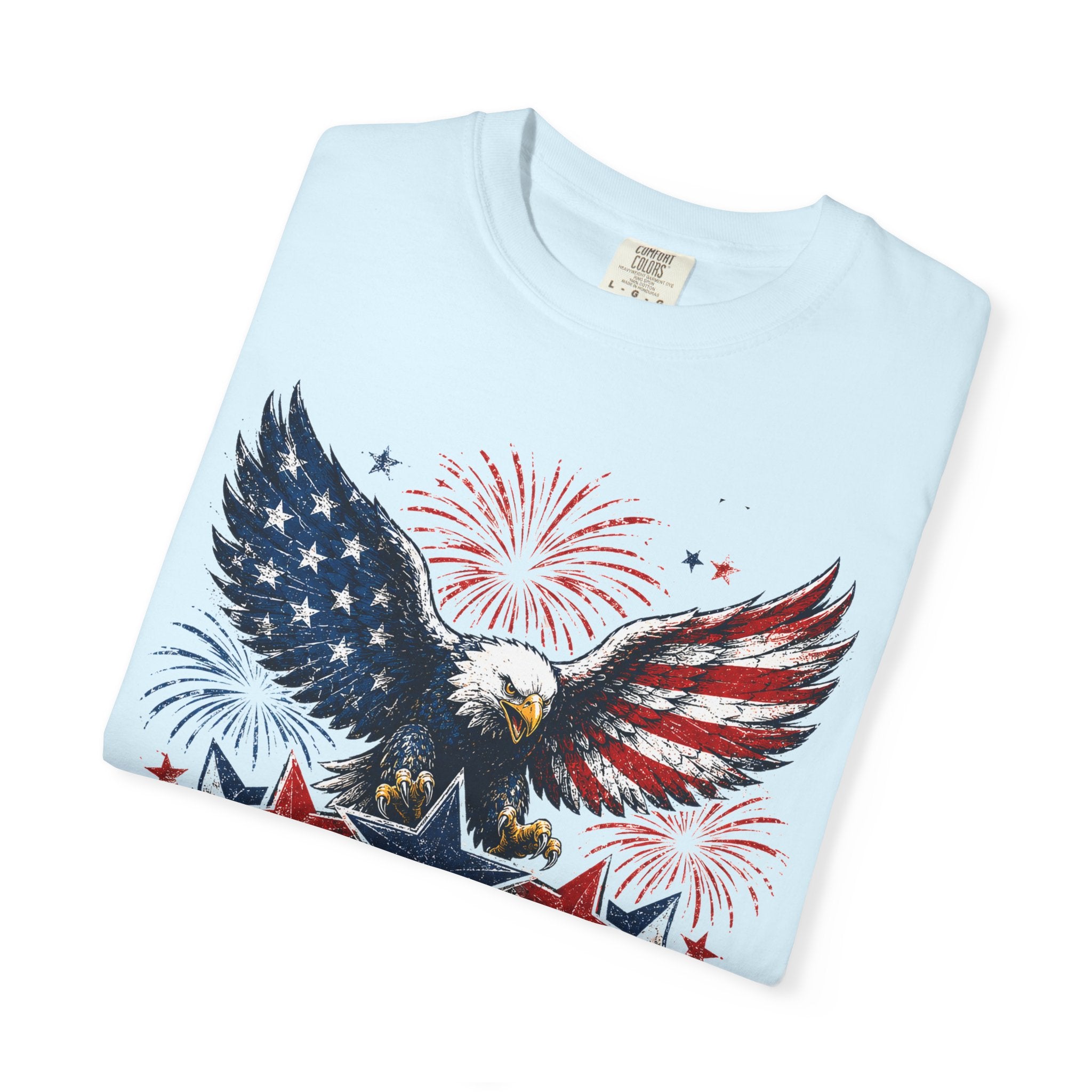 Patriotic Eagle T-Shirt — "Land of the Free, Home of the Brave"
