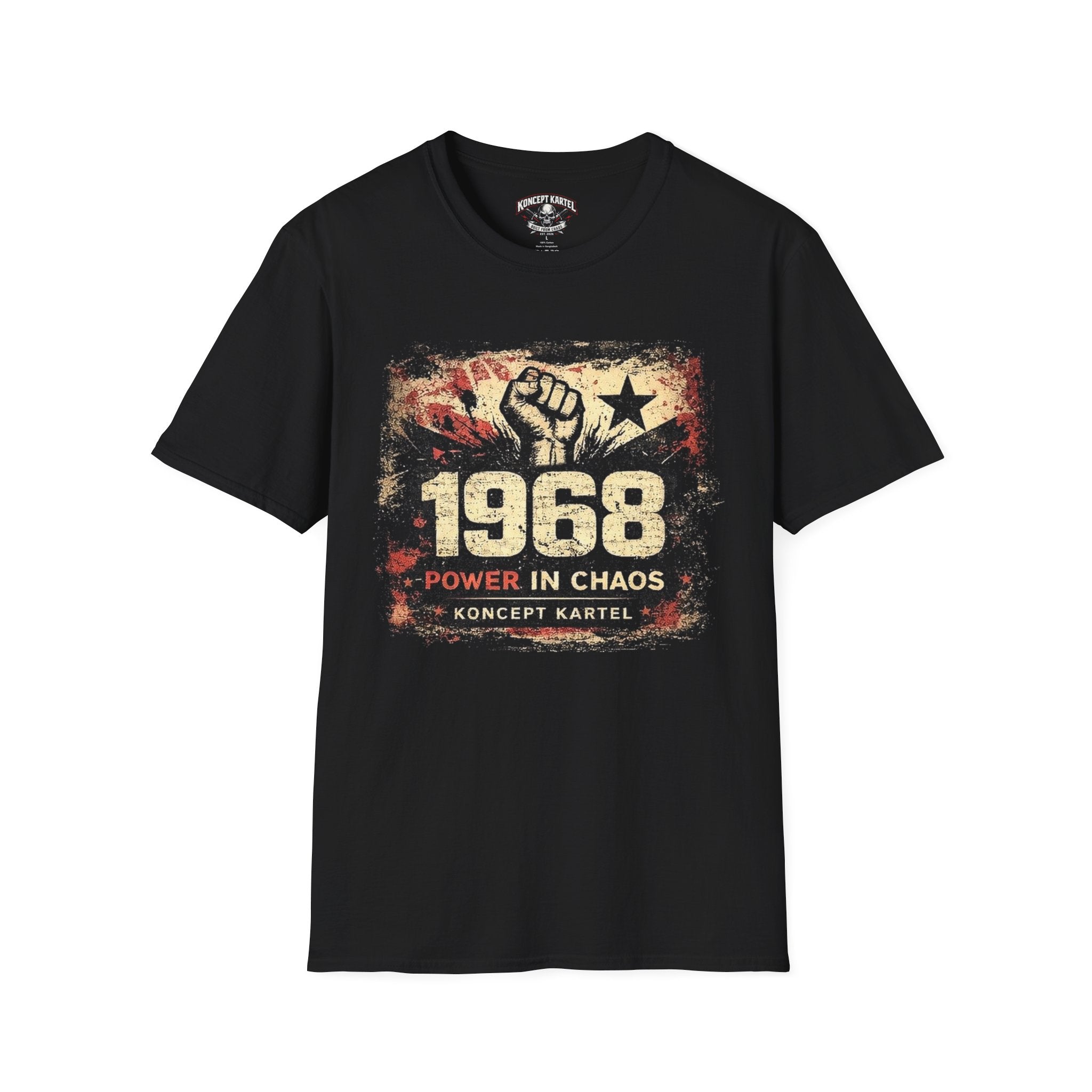 1968 Retro Protest Tee — Power In Courage Vintage Graphic T-Shirt
