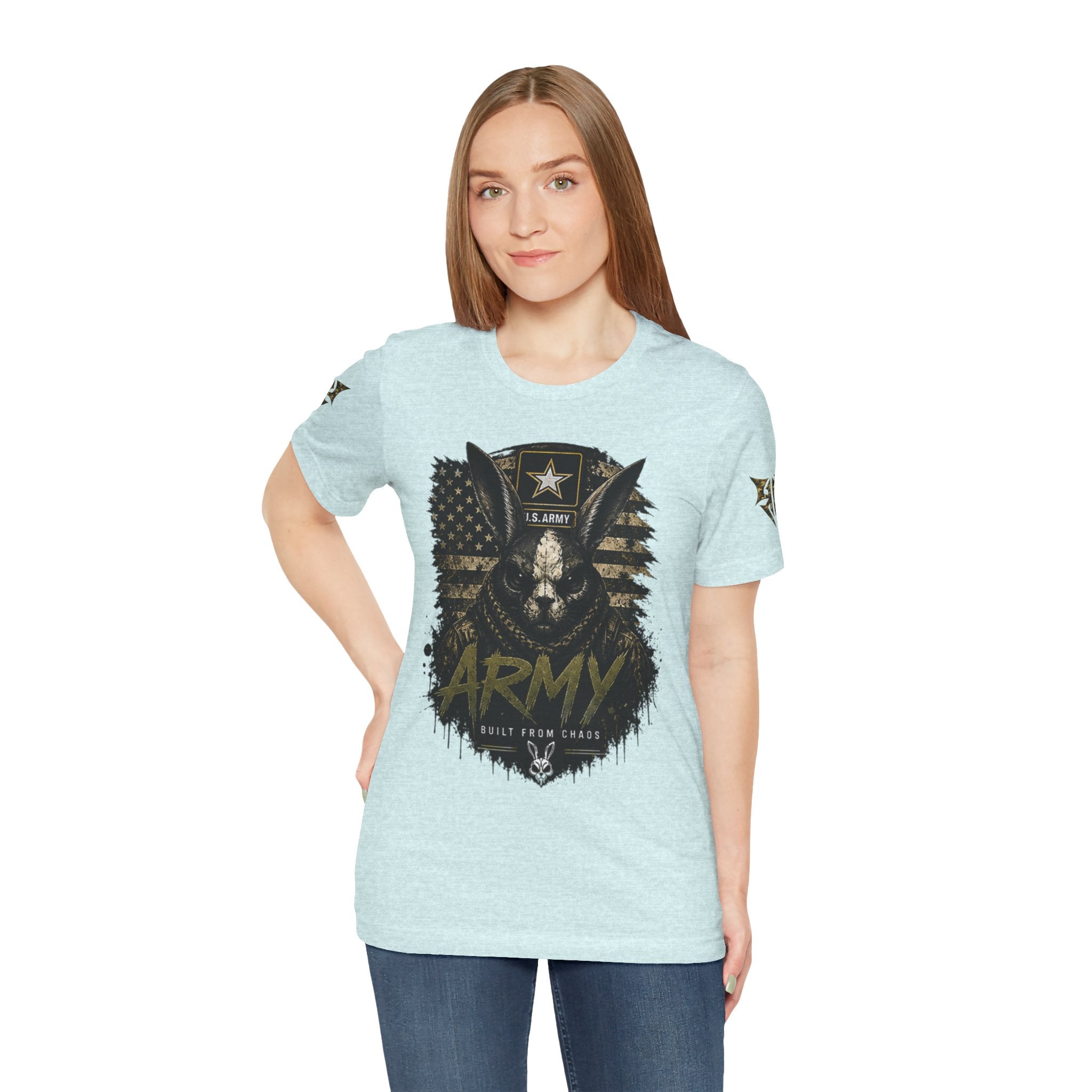 Army We Lead The Way Graphic Tee — Military Skull & Flag T-Shirt