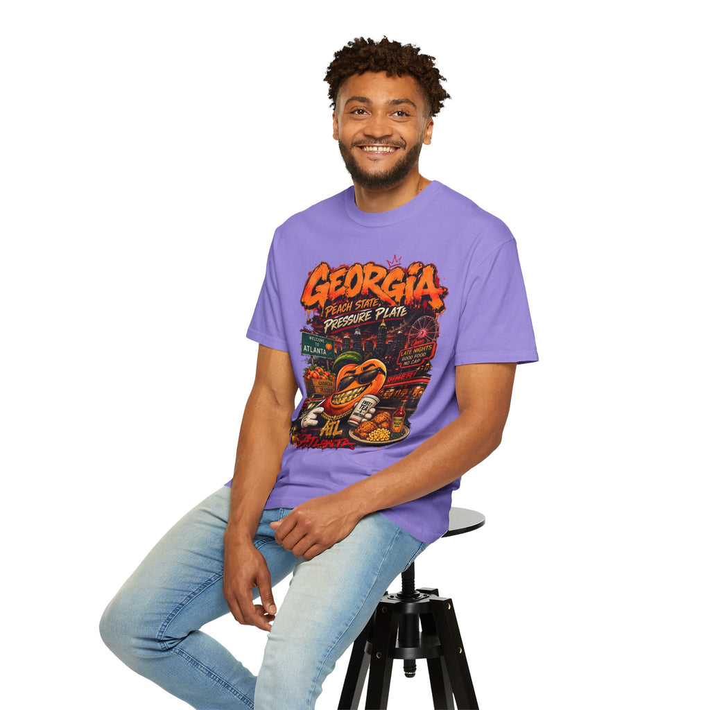 Georgia Peach Vintage Graphic T-Shirt — Atlanta Street Food & Peach State Design