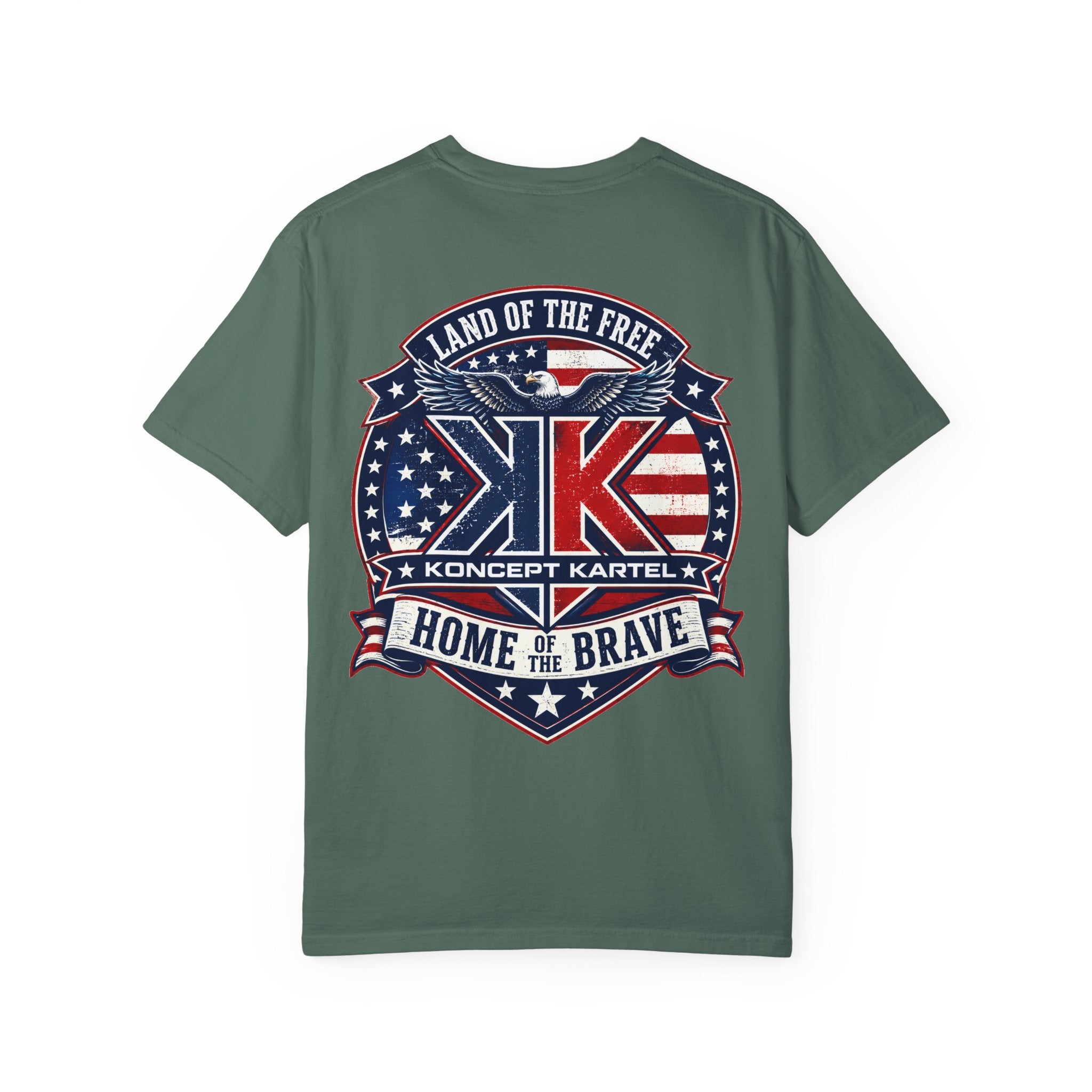 Patriotic Eagle T-Shirt — "Land of the Free, Home of the Brave"