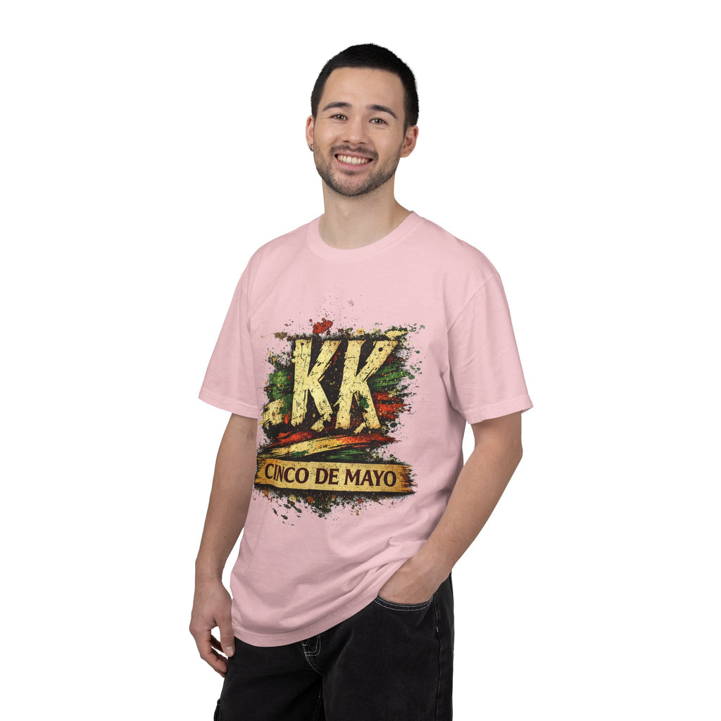 Cinco de Mayo Graphic T-Shirt — 'KK' Distressed Mexican Flag Design