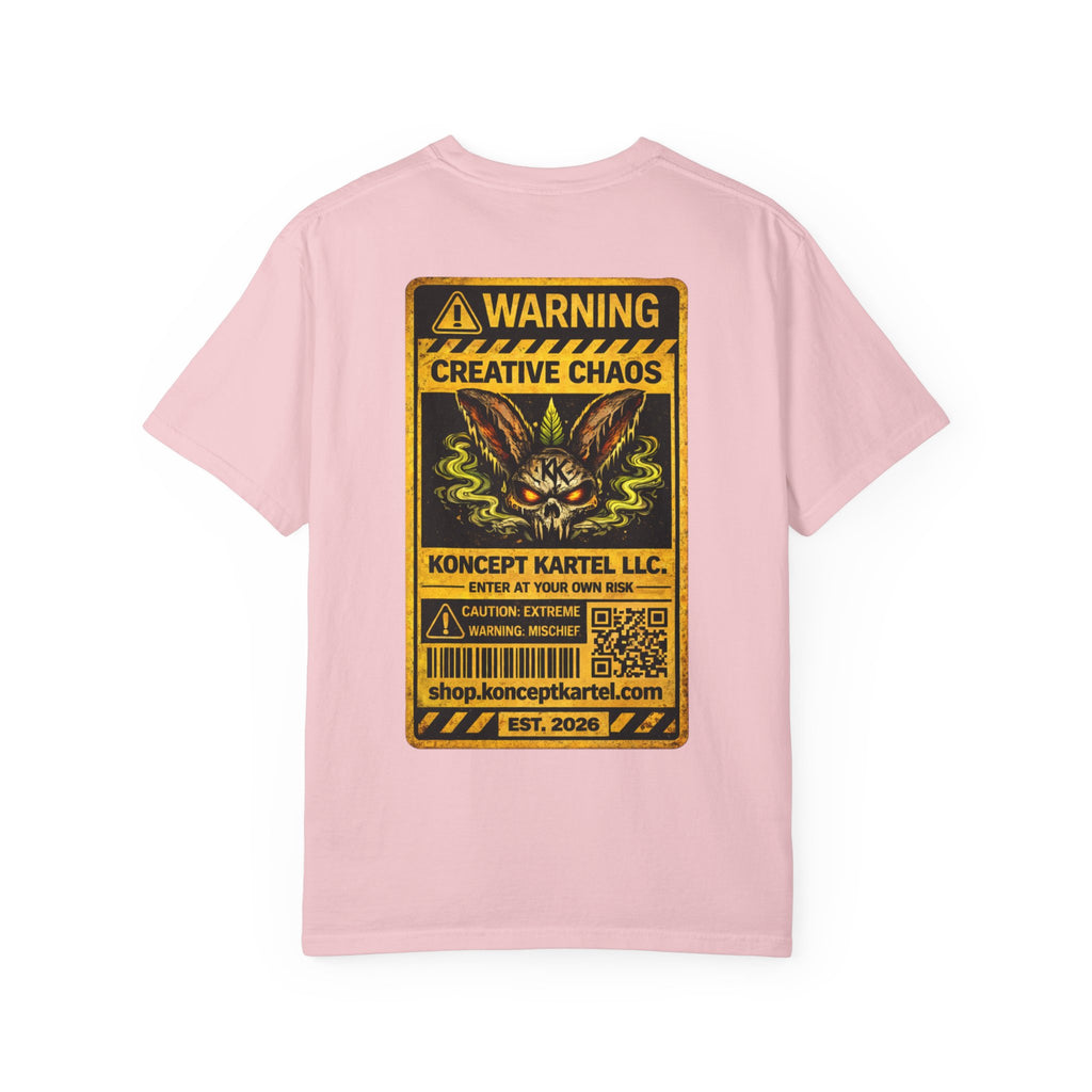 T-Shirt — Koncept Kartel “Warning: Creative Chaos” Graphic Tee