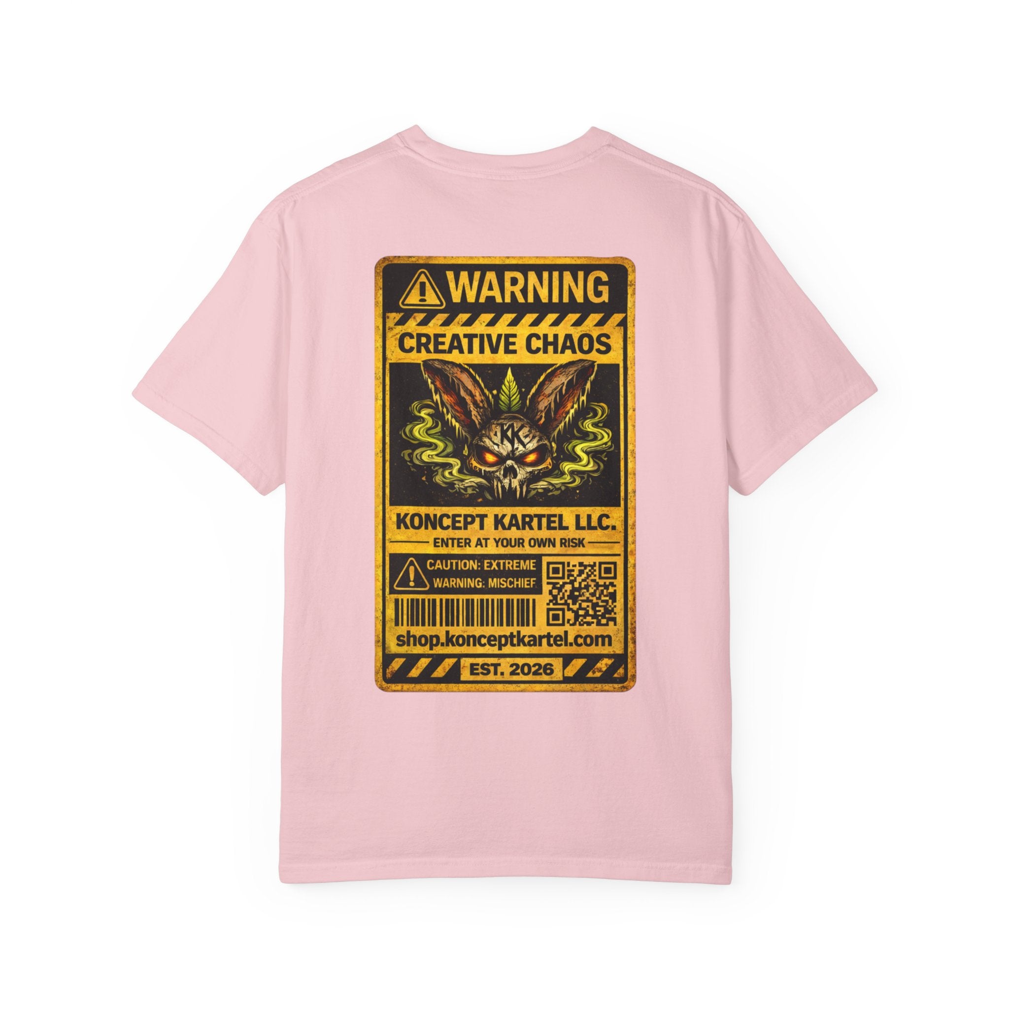T-Shirt — Koncept Kartel “Warning: Creative Chaos” Graphic Tee