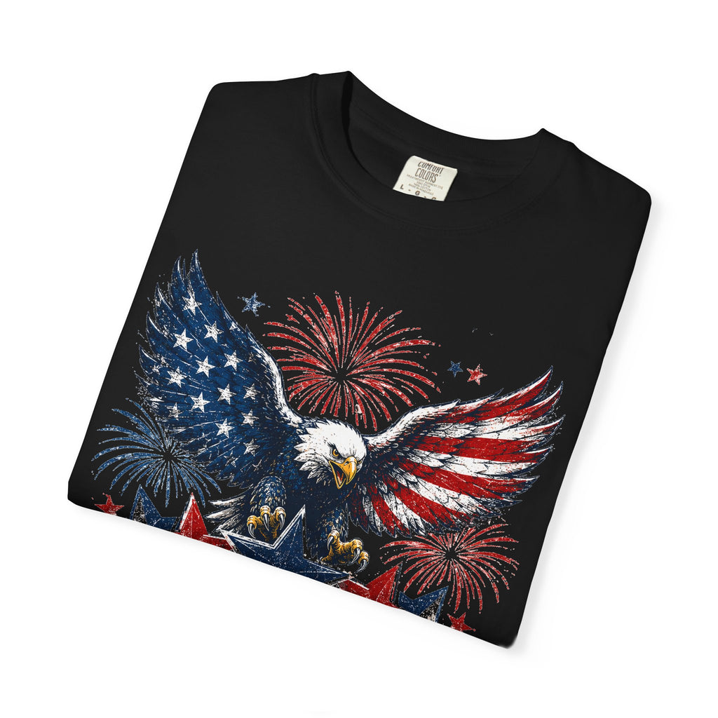 Patriotic Eagle T-Shirt — "Land of the Free, Home of the Brave"