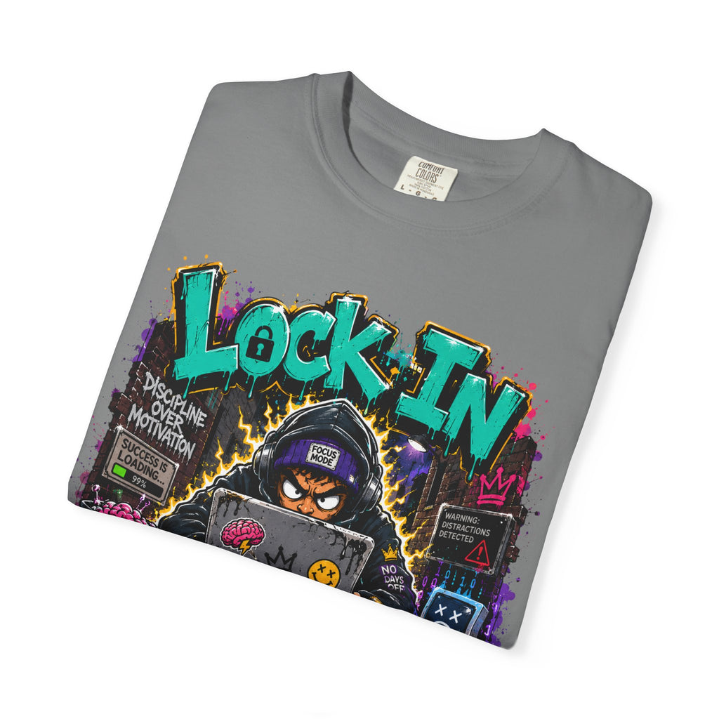 Lock In or Log Out Tee — Gamer Hacker Graphic T-Shirt