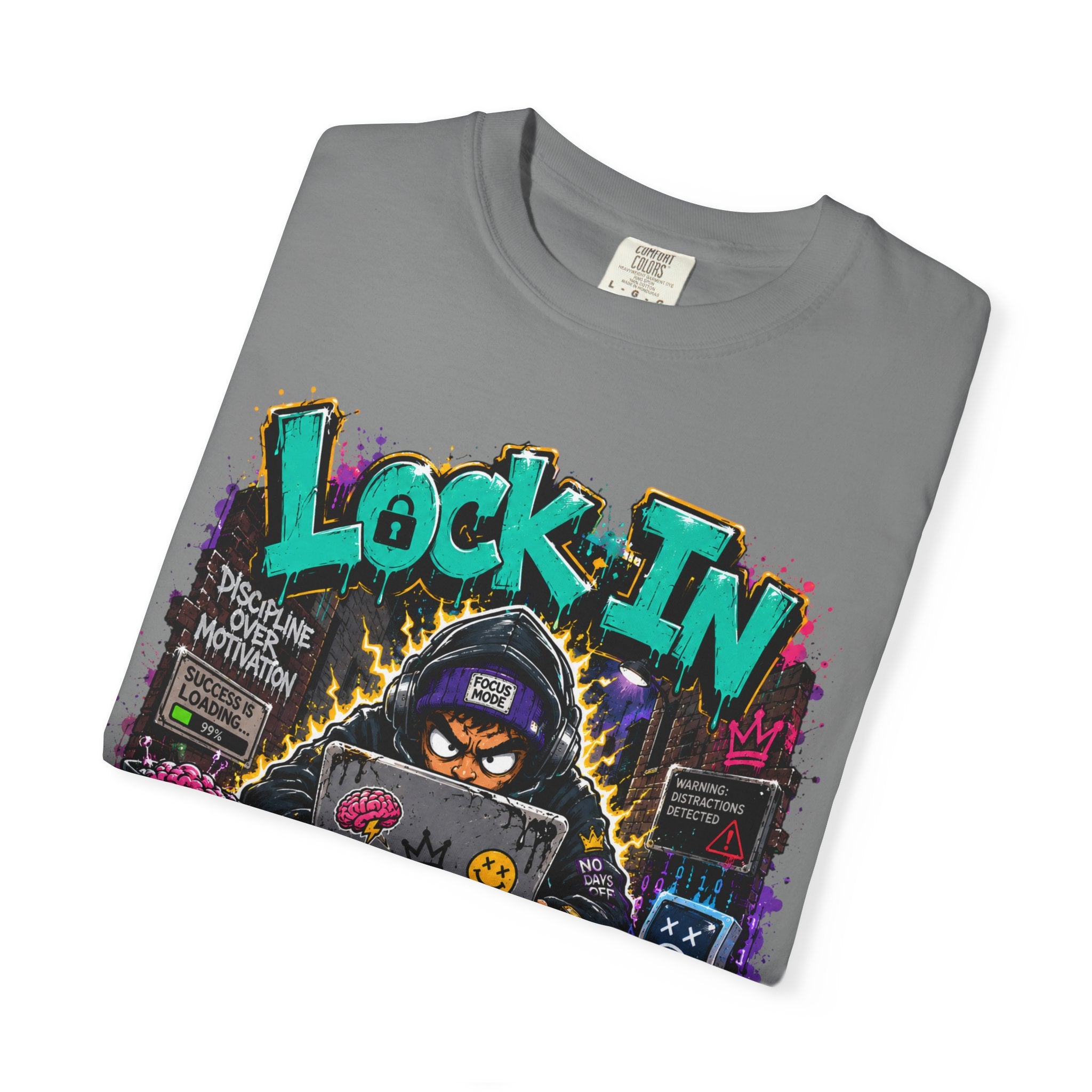 Lock In or Log Out Tee — Gamer Hacker Graphic T-Shirt